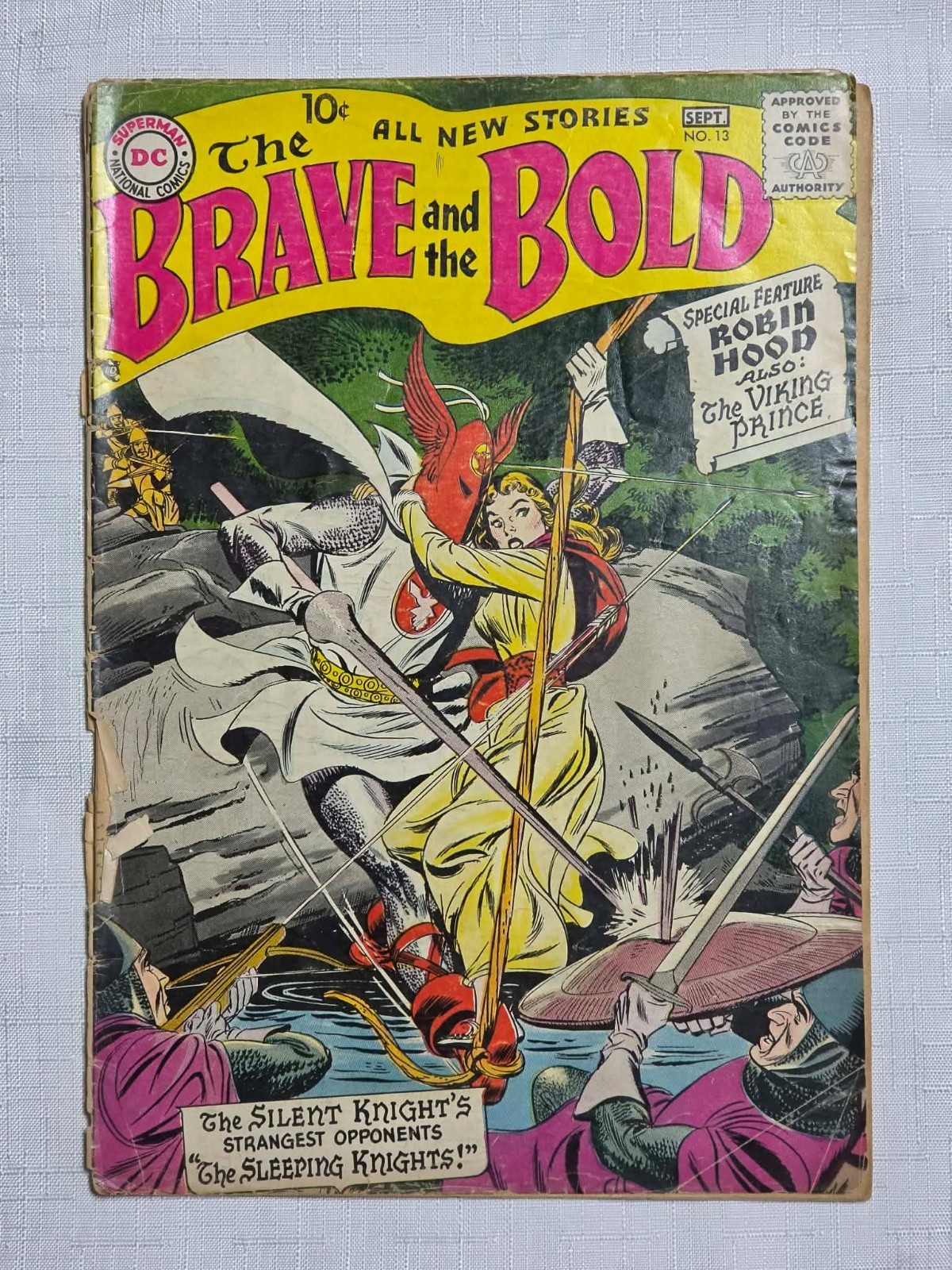 The Brave and the Bold #13 1957 DC Comics Silent Knight Viking Prince Robin Hood