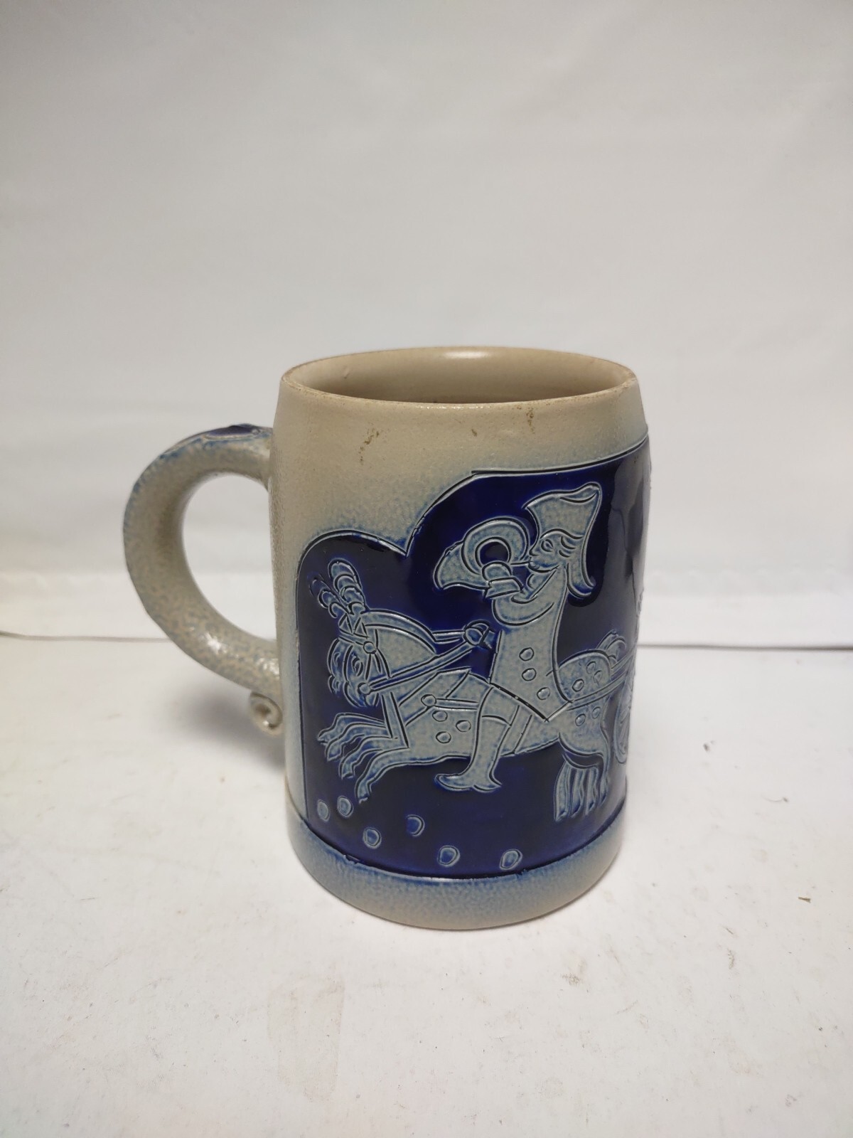 Vtge REINHOLD MERKELBACH cobalt blue stoneware 0.5L beer mug West GERMANY Vtge REINHOLD MERKELBACH cobalt blue stoneware 0.5L beer mug West GERMANY