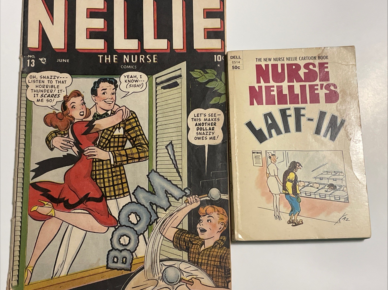 Nellie The Nurse #13, laff-in Comic Book Lot Of 2 Nellie The Nurse #13, laff-in Comic Book Lot Of 2