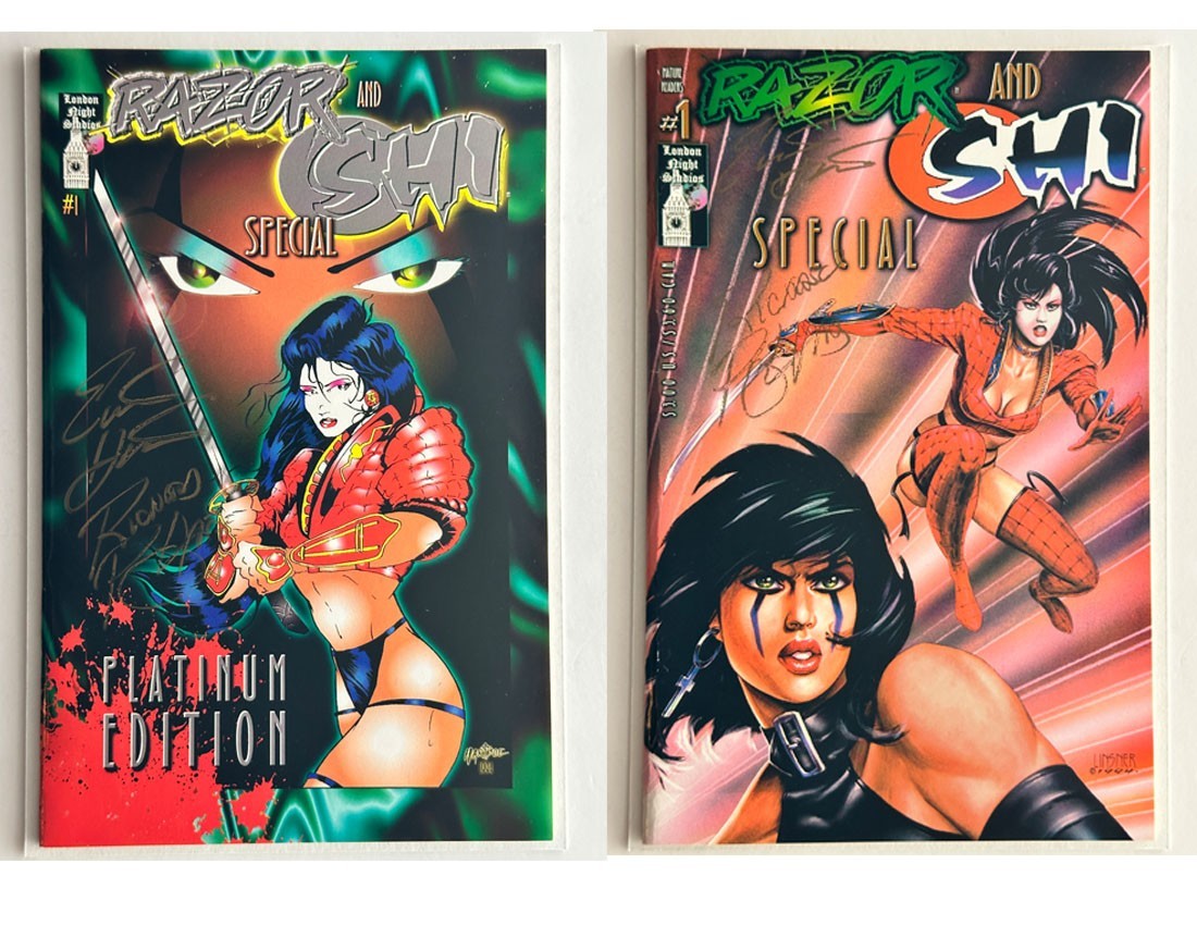 RAZOR AND SHI SPECIAL & Platinum Ed 1994 SIGNED Hartsoe NM Cool 90's Books