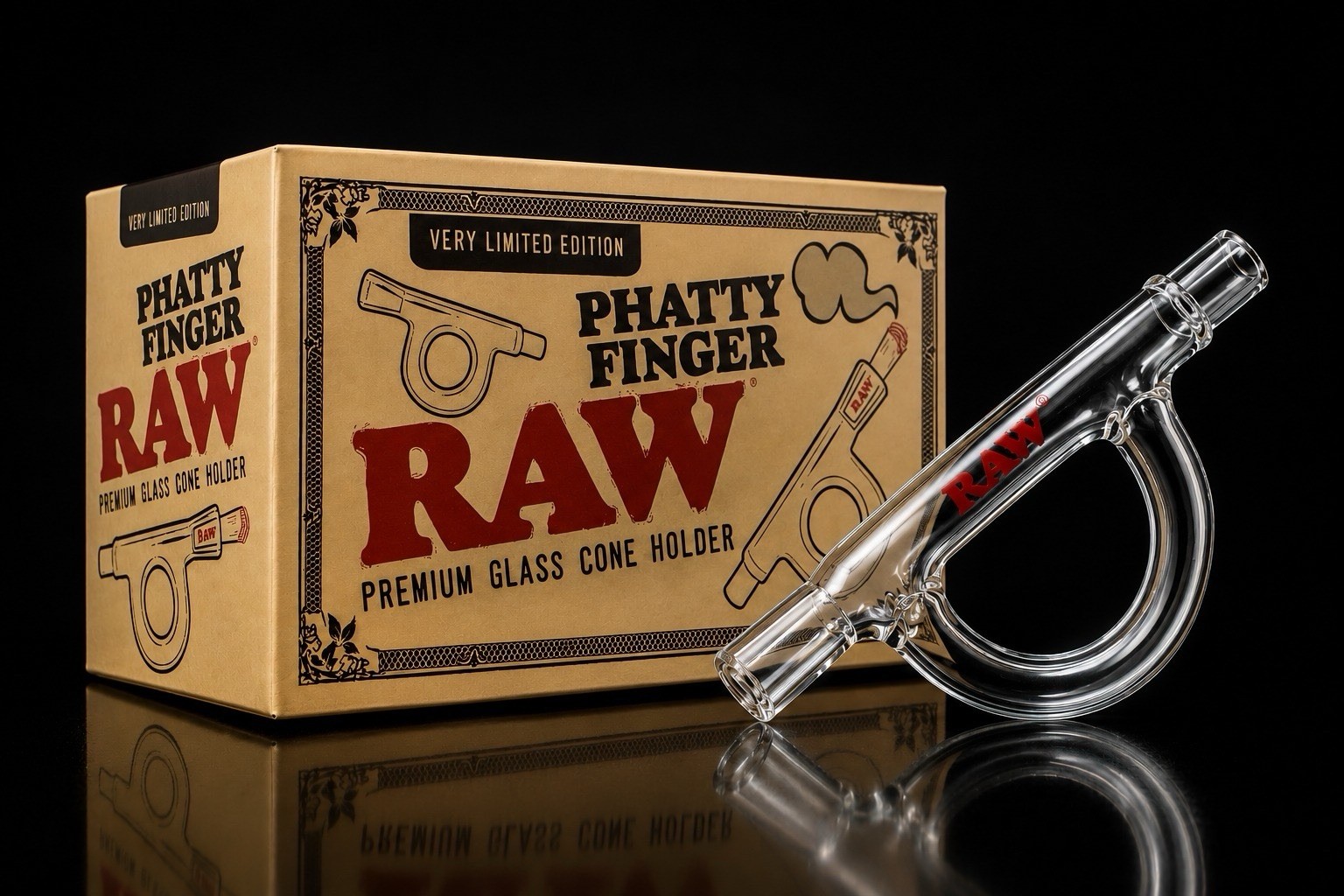 Raw Phatty Finger 12mm Glass Cone Holder *USA* Raw Phatty Finger 12mm Glass Cone Holder *USA*