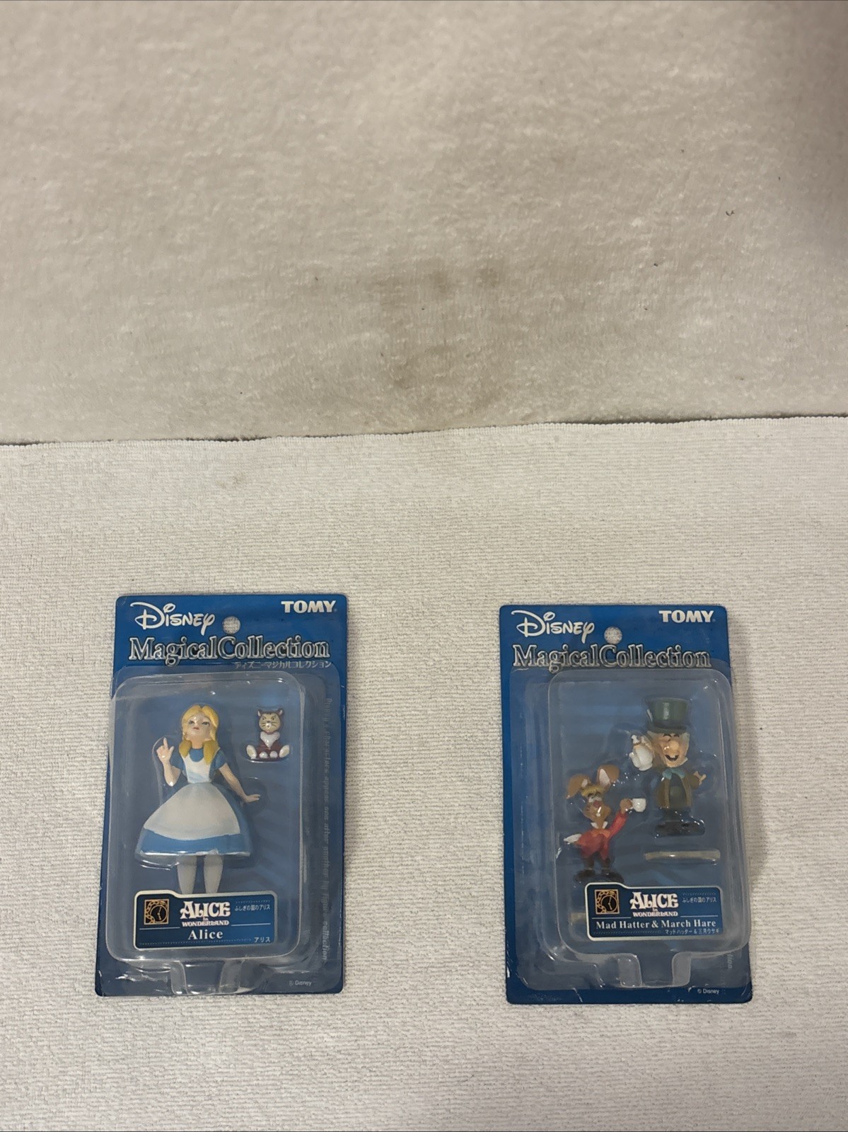 (2) Disney TOMY Magical Collection Alice Wonderland-Alice & Mad Hatter NEW READ