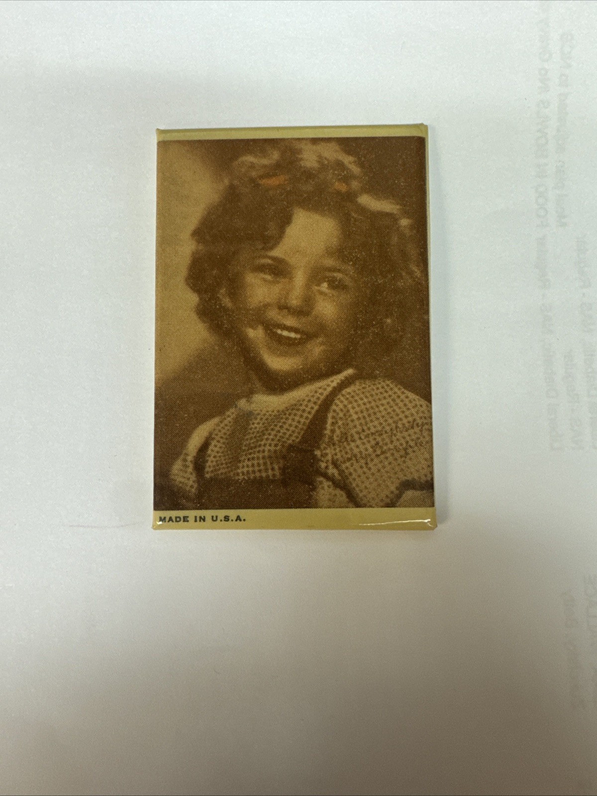 Shirley Temple Pocket Mirror, Sepia Tone Portrait