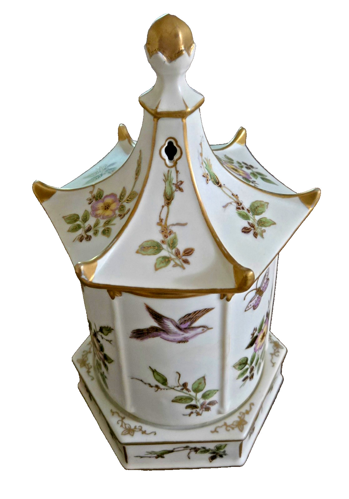 WORKING VTG Lenwile China Ardalt Japan Porcelain Pagoda Music Box 7166