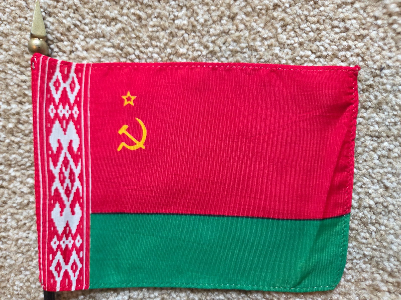 BELARUS SSR FORMER SOVIET FLAG 1951-1990 NEW OLD STOCK ORIGINAL VINTAGE FLAG