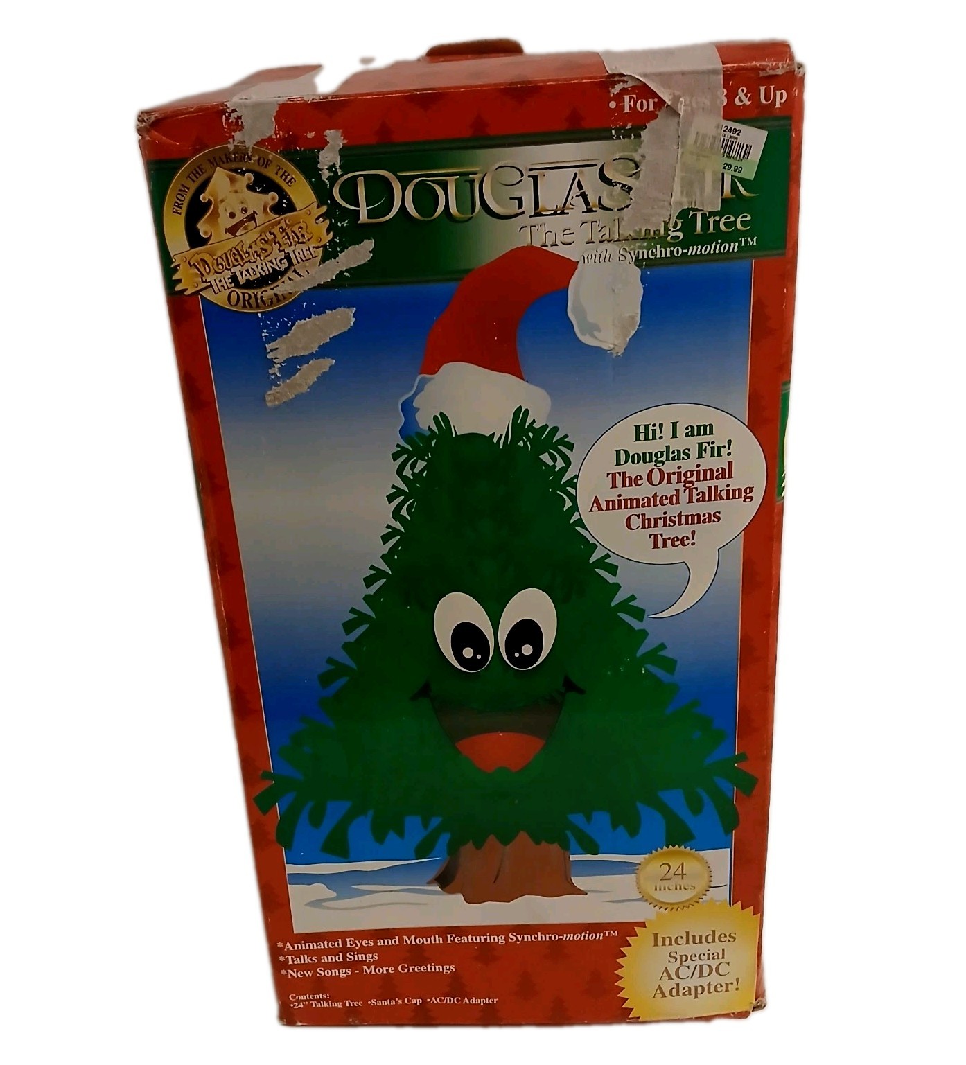 1996 Gemmy Douglas Fir - THE TALKING TREE  Animated Singing CHRISTMAS TREE Read*