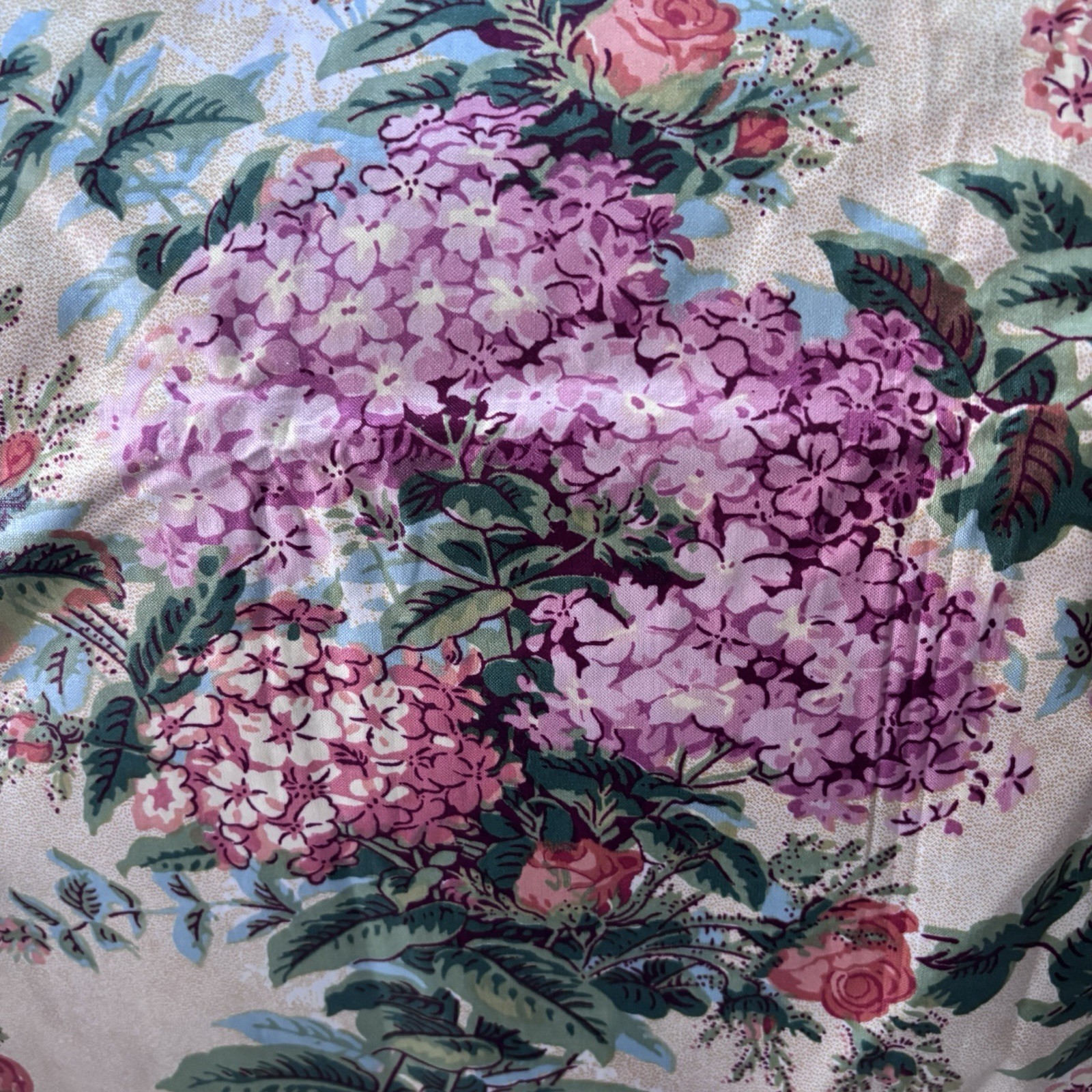 Vintage Waverly Designer Series Chelsea Manor England Floral Fabric Single Panel