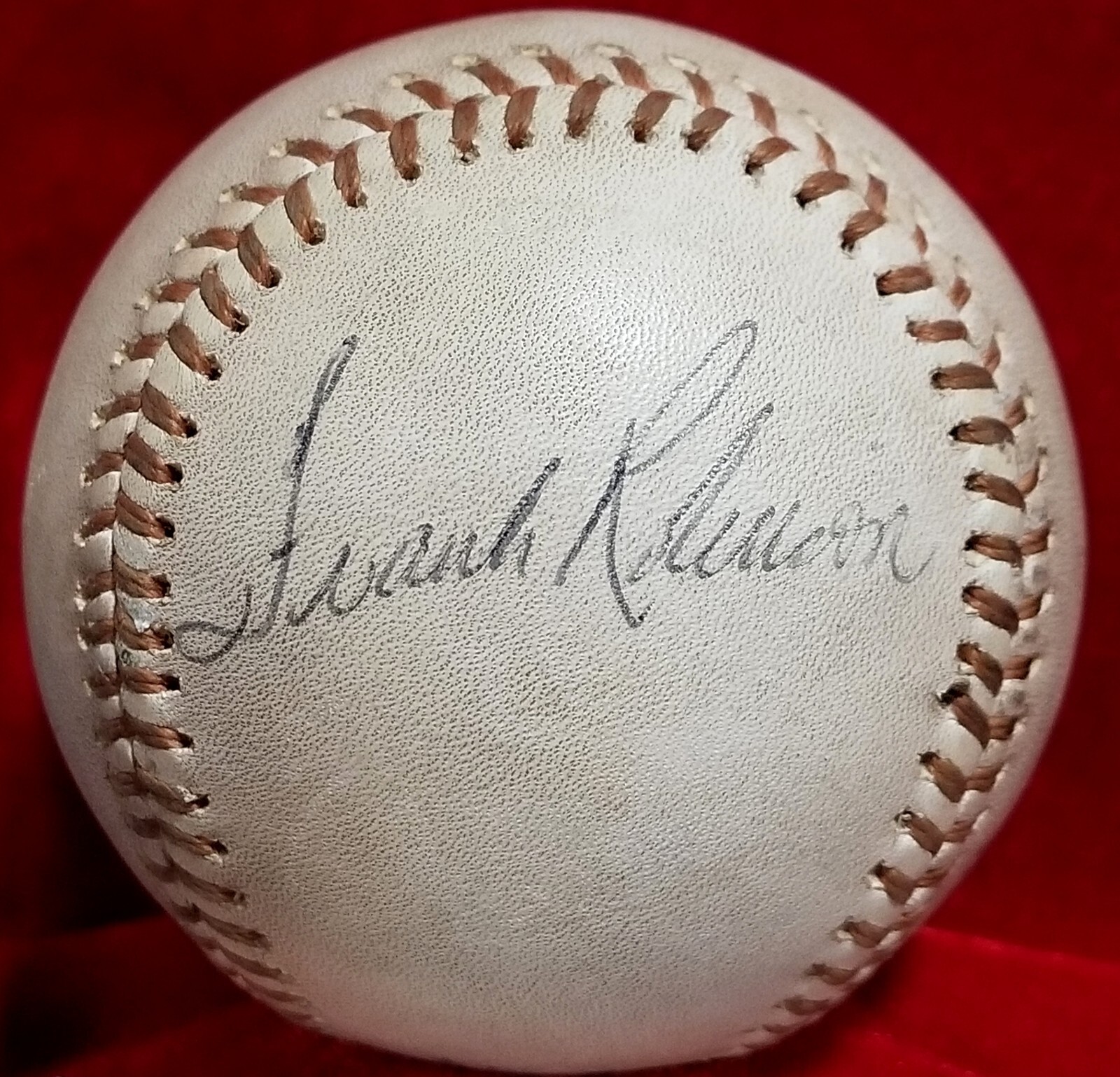1974-76 FRANK ROBINSON Signed ONL Game Ball Angels Indians Team HOF Auto 70s vtg