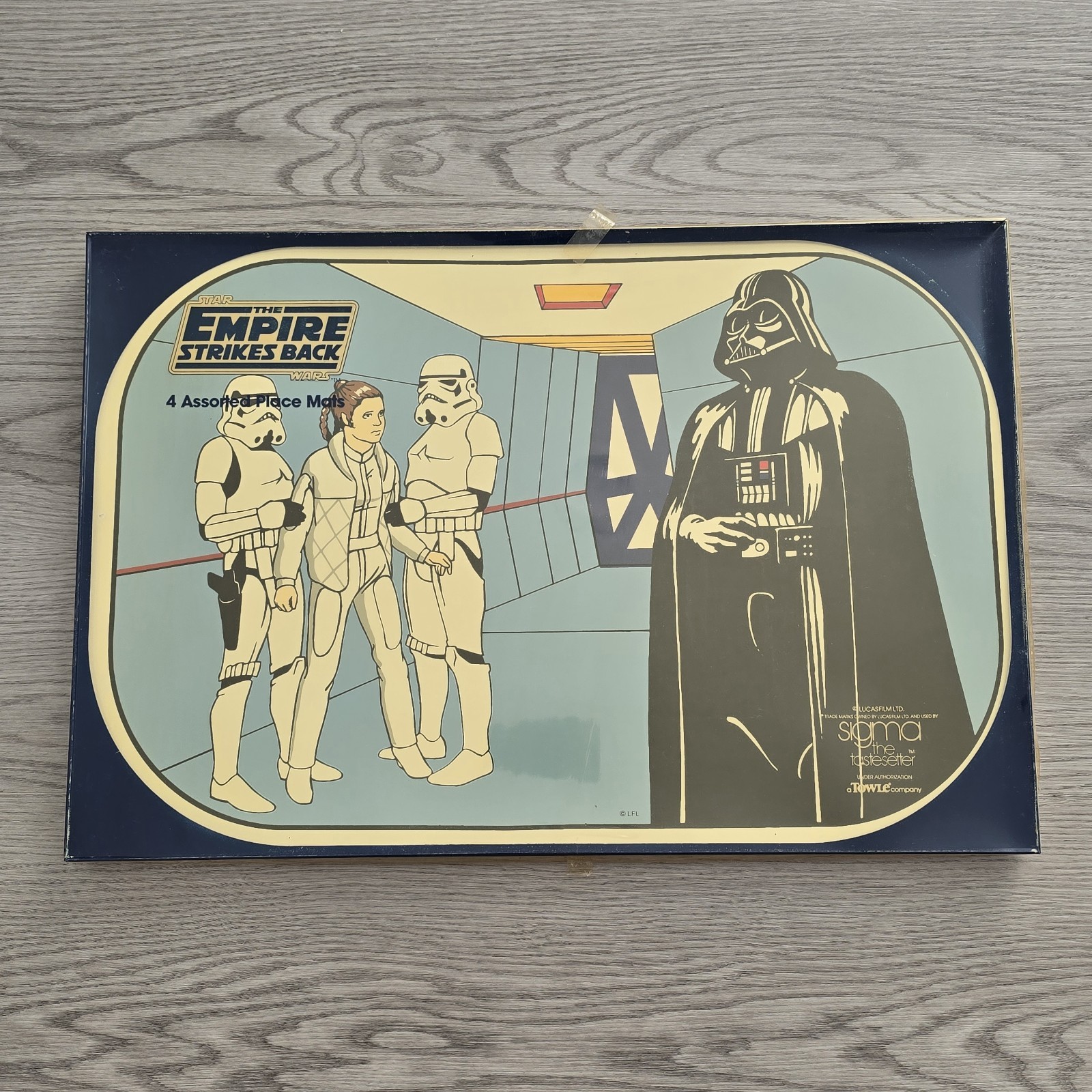 VTG 80s Star Wars Lucasfilm Placemats One Set Boba Fett Darth Vader New