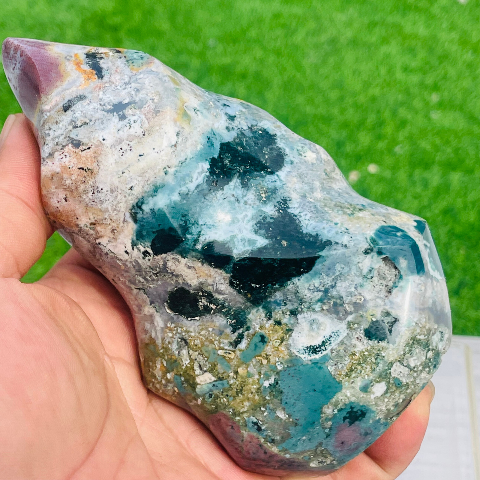 545g Natural Ocean Jasper Torch Quartz Crystal Freedom Healing 545g Natural Ocean Jasper Torch Quartz Crystal Freedom Healing