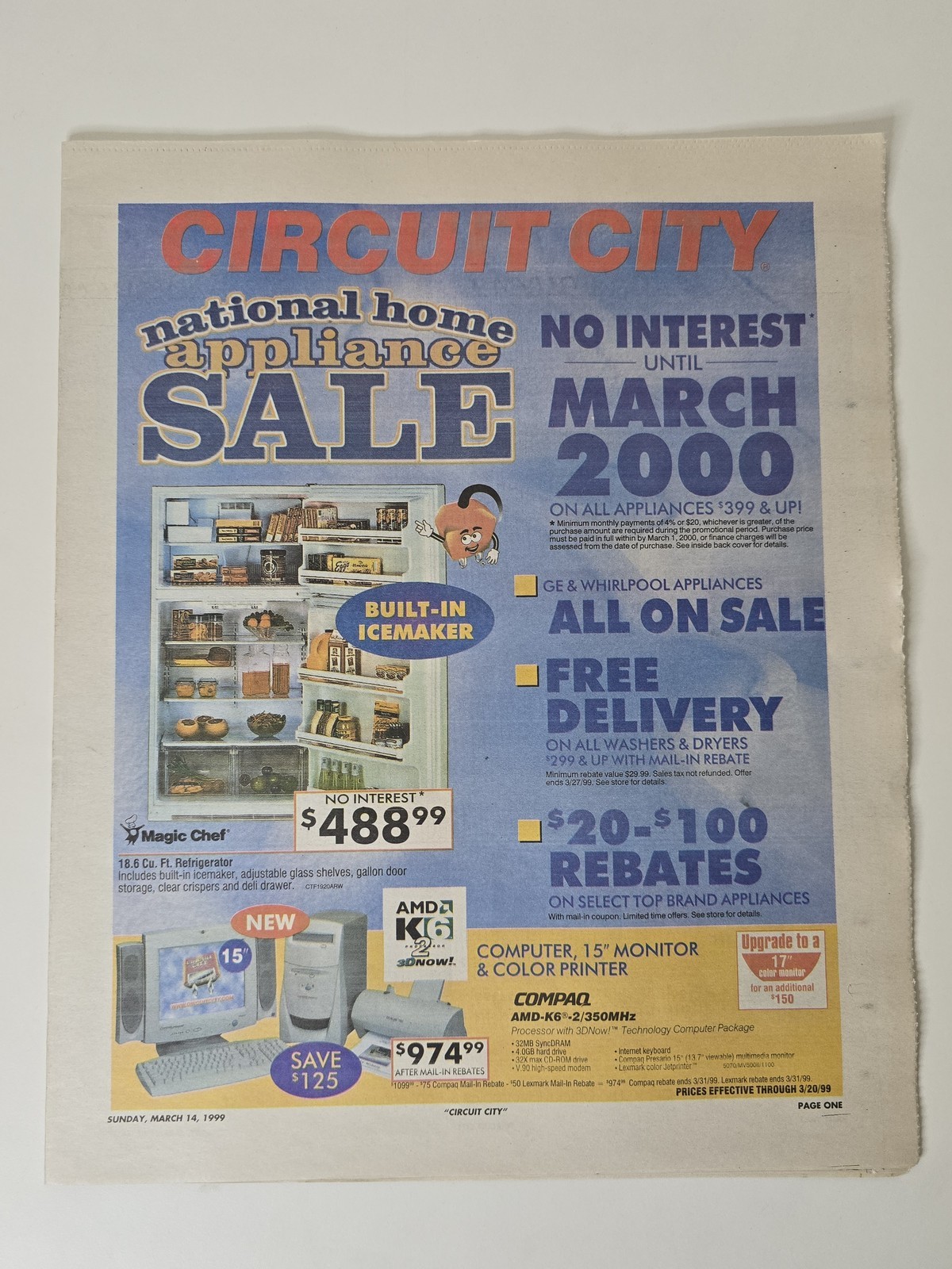 1999 Circuit City National Home Appliance Sale Catalog Vintage Advertising Catal