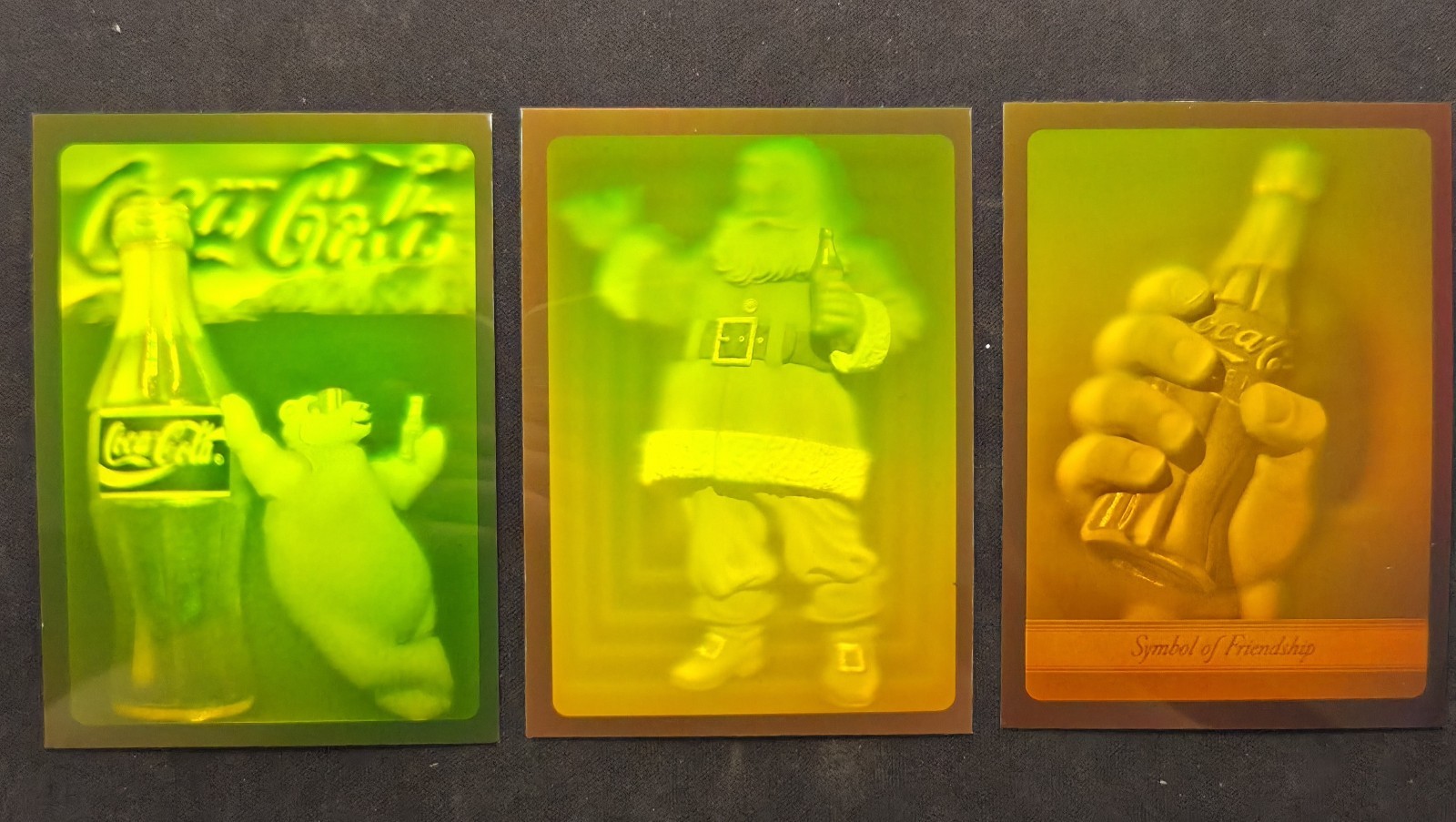 1994 Collect-A-Card Coca-Cola Series 3 Hologram Insert Cards (Set of 3)