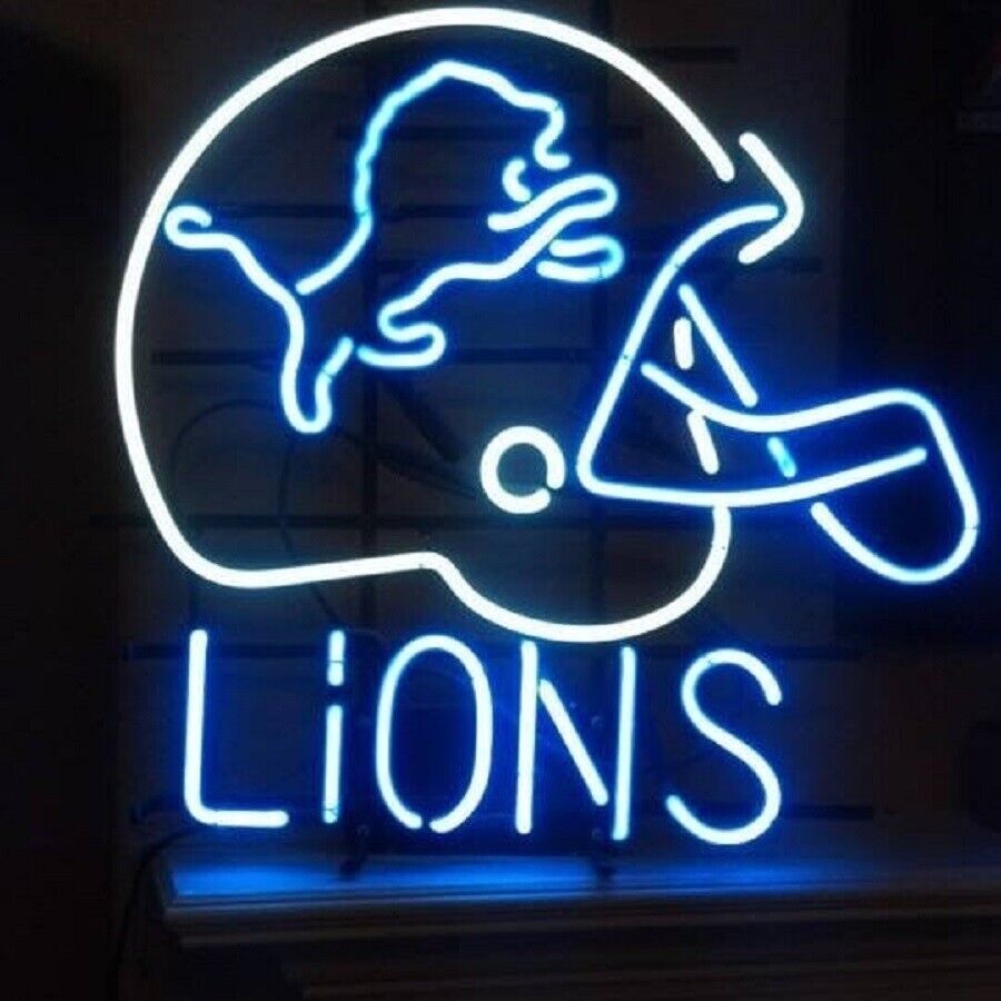 Detroit Lions Helmet Man Cave 17\