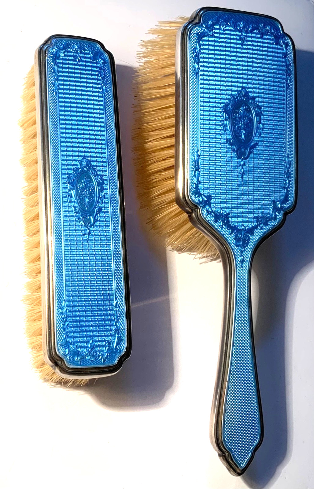 HIGH-END Antique STERLING Enamel GUILLOCHE Brush SET Richard COMYNS LONDON 1927 HIGH-END Antique STERLING Enamel GUILLOCHE Brush SET Richard COMYNS LONDON 1927