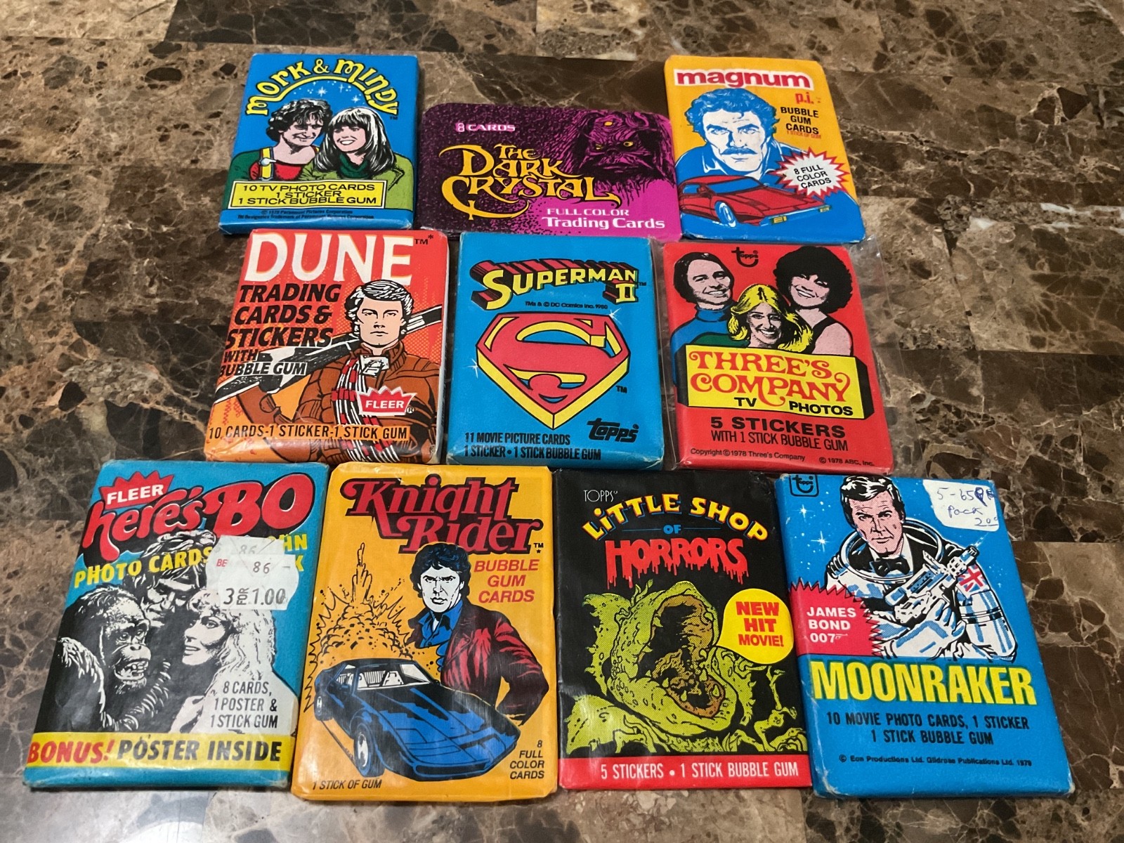 RARE Sealed 1970’s, 1980’s 10 Non Sport Card Packs *DUNE, SUPERMAN, MAGNUM P.I + RARE Sealed 1970’s, 1980’s 10 Non Sport Card Packs *DUNE, SUPERMAN, MAGNUM P.I +