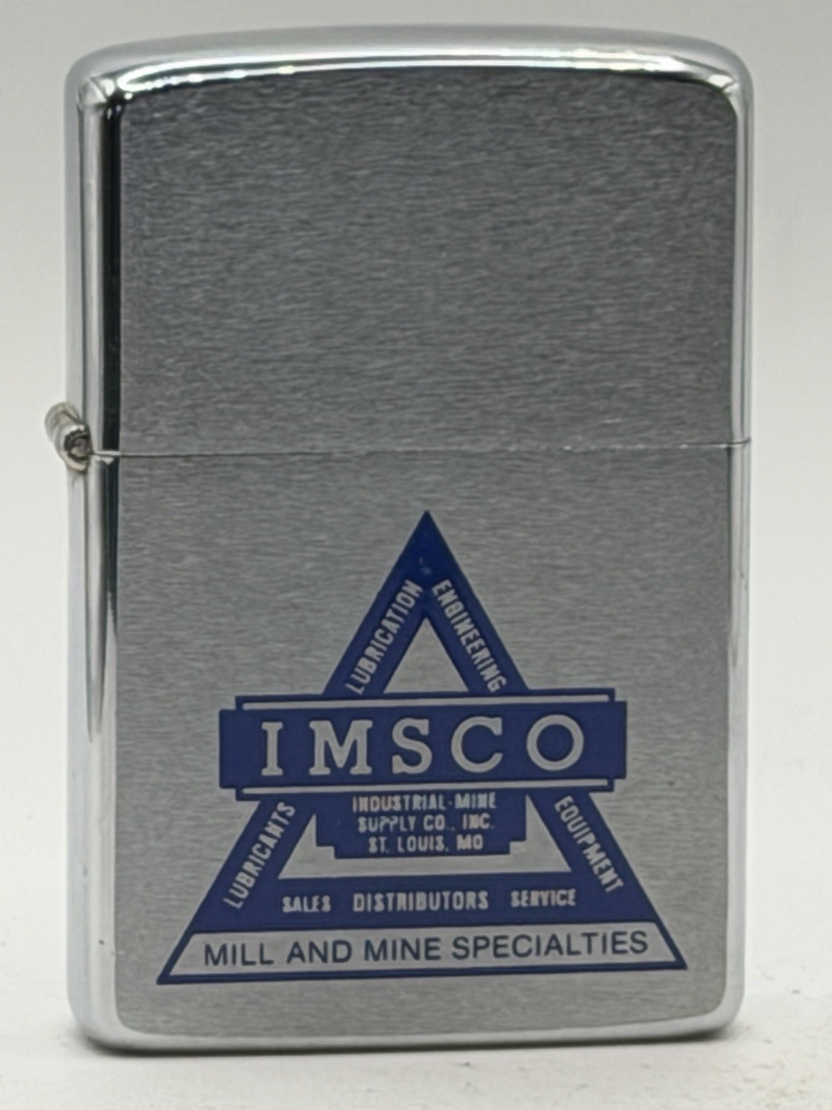 IMSCO Mill & Mine Specialties Advertising Vintage 1981 Chrome Zippo Lighter New