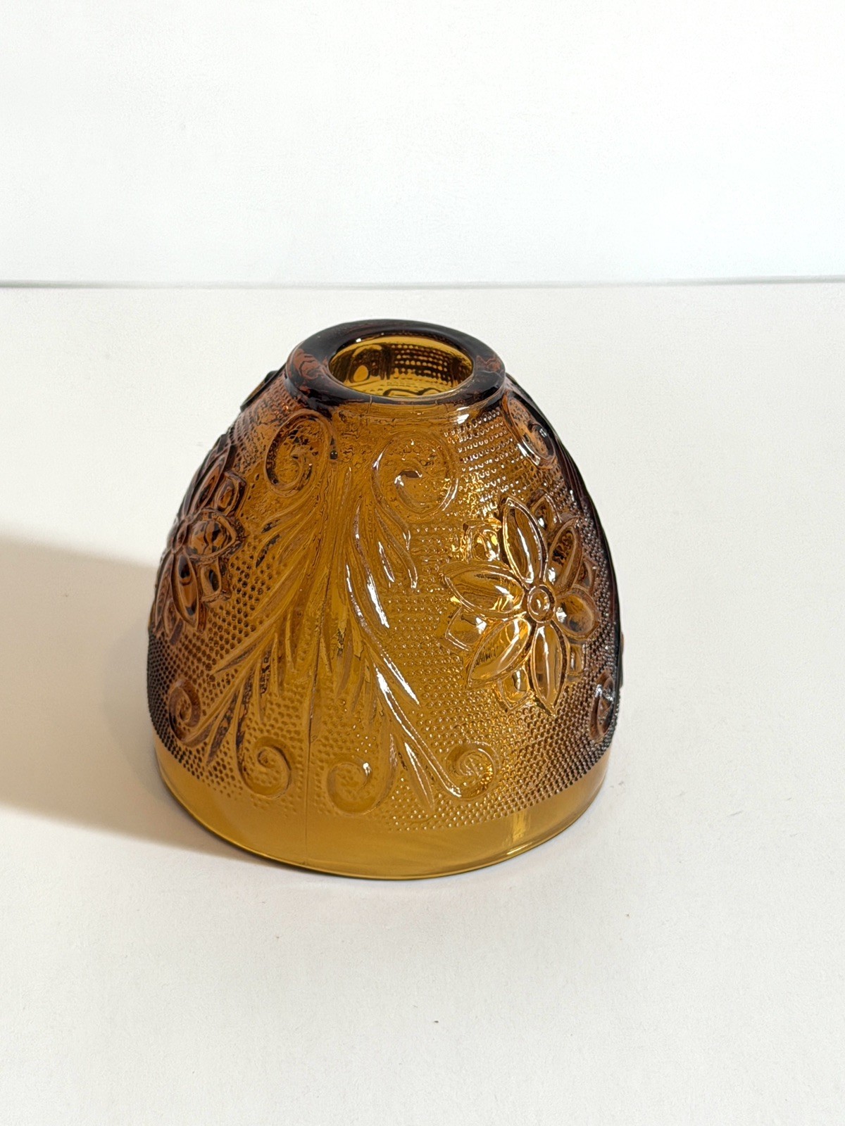 Vintage Amber Fairy Lamp Top, As Is