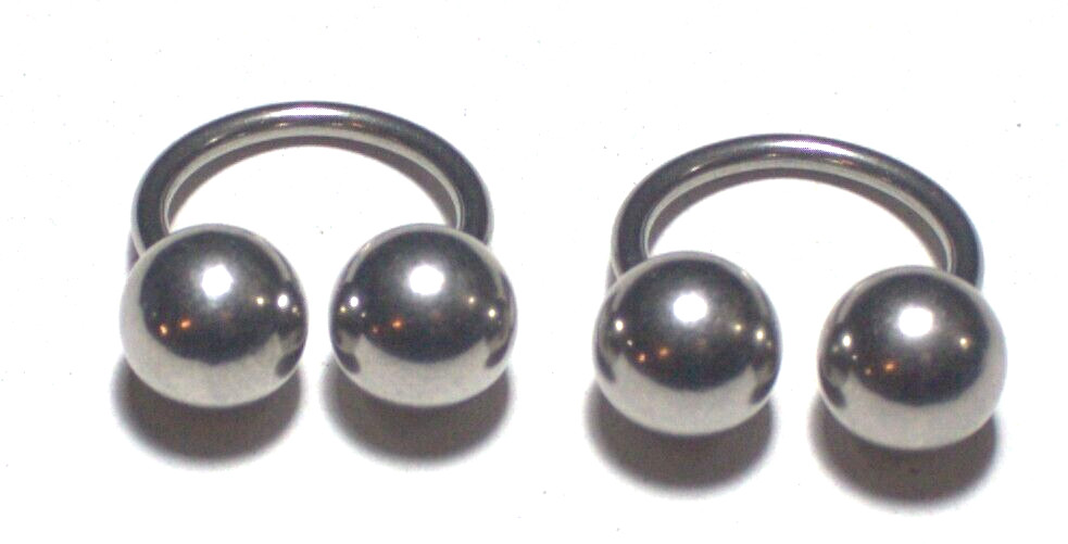 2- 14g 1/2 Big Sexy 10mm Ball horseshoe Ear Nipple Lip Ring SS 316L Hip Hop Hot 2- 14g 1/2 Big Sexy 10mm Ball horseshoe Ear Nipple Lip Ring SS 316L Hip Hop Hot