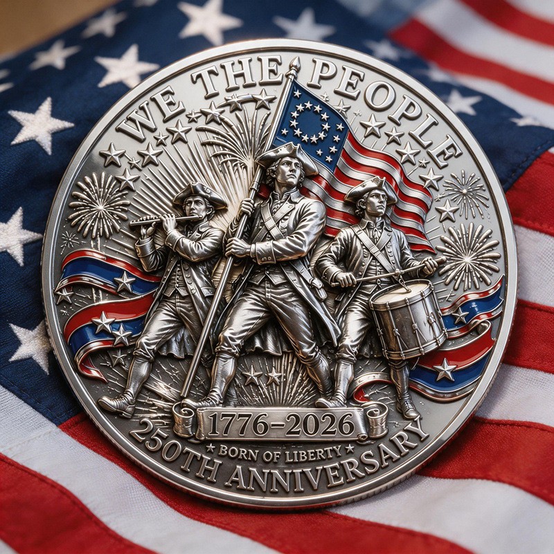 1776-2026 USA 250th Anniversary We The People Commemorative Challenge Coin Gift