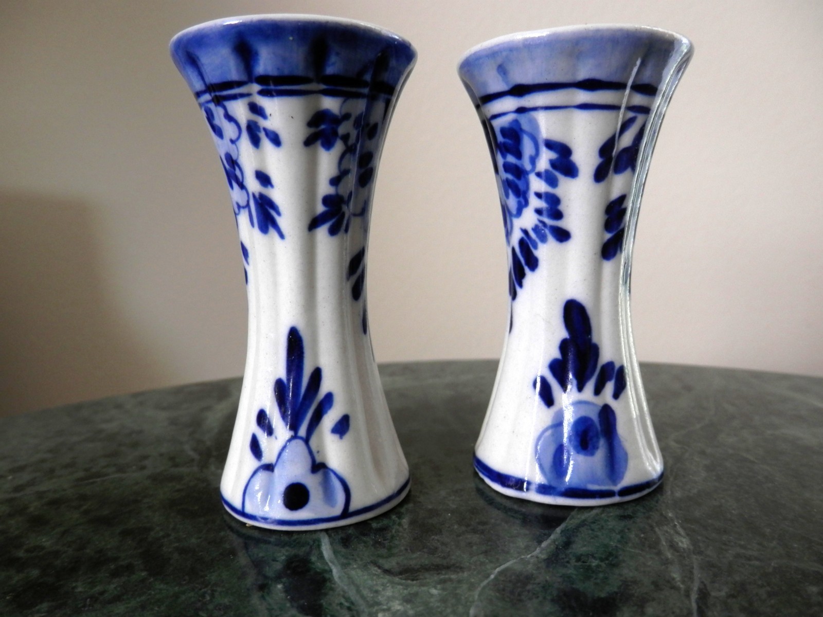 Vintage Hand Painted Delft Blue Mini Vases Vintage Hand Painted Delft Blue Mini Vases
