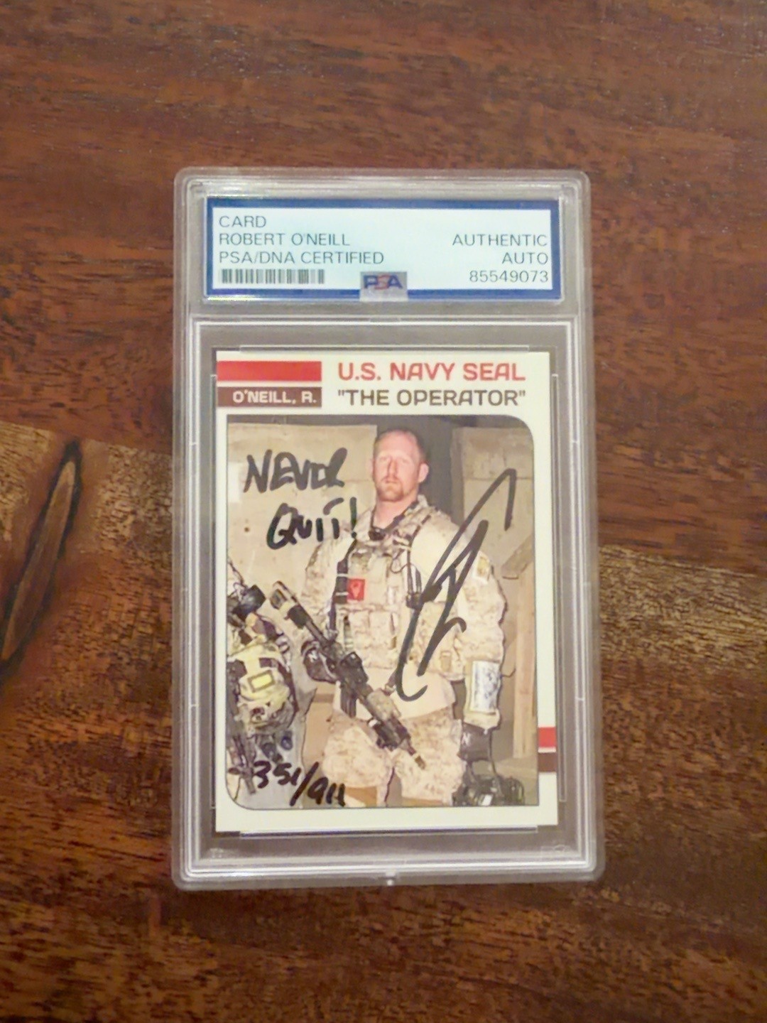 Robert O’Neill The Operator U.S. Navy SEAL Signed Auto #3/50 PSA/DNA