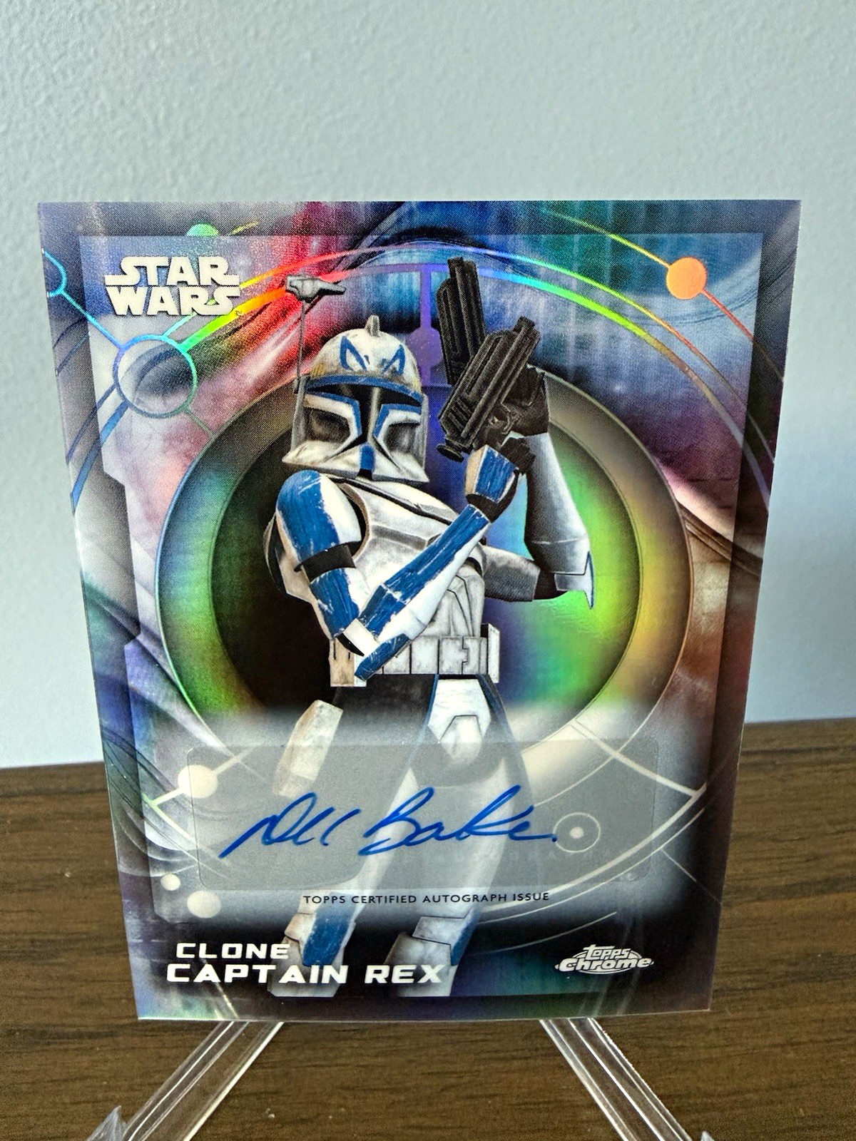2026 Topps Chrome Star Wars Clone Captain Rex Auto Dee Bradley Baker #12