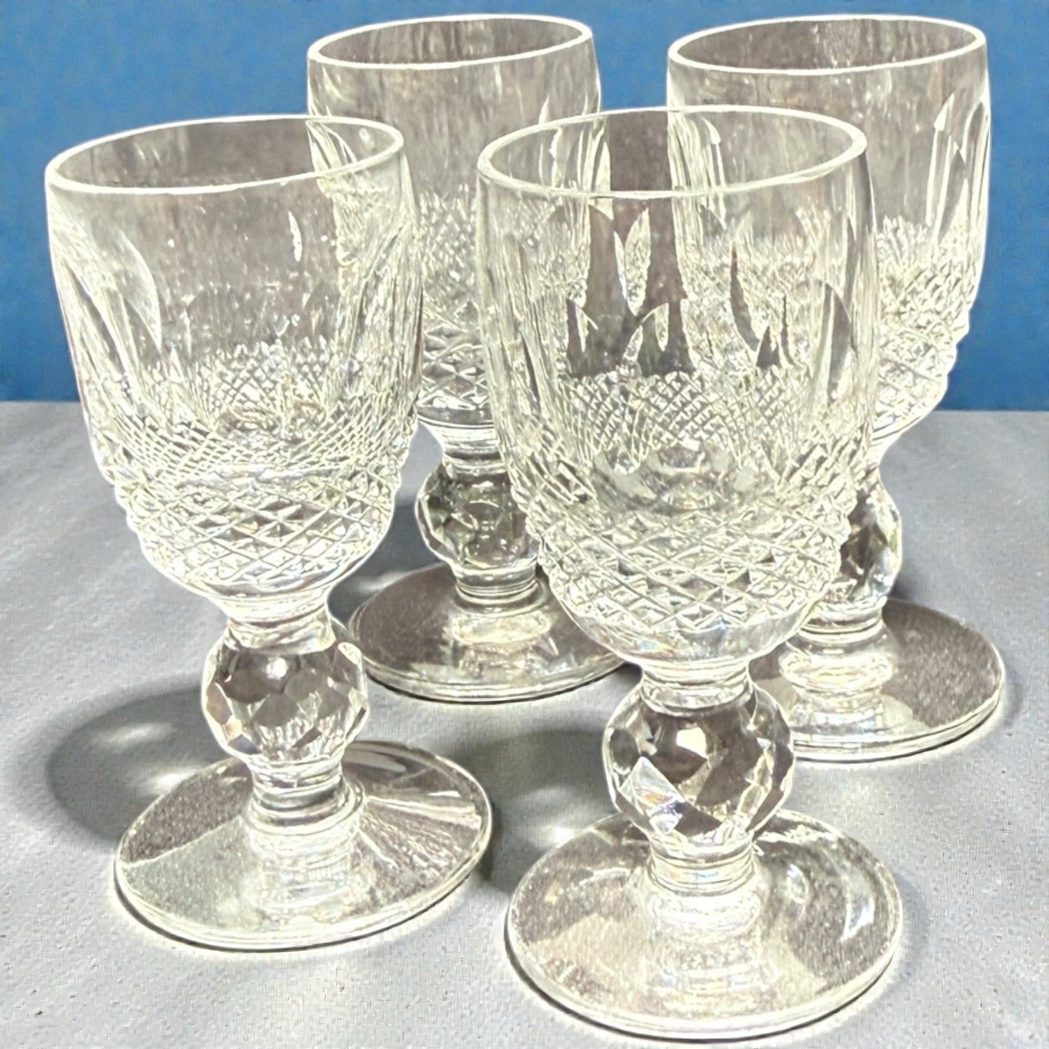 Vintage Waterford Ireland Crystal Cut Glass Colleen Cordial Glasses 4