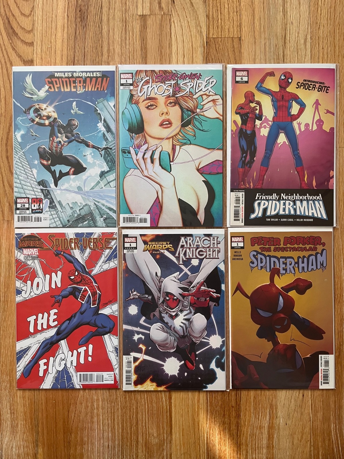 Spider-Verse 6 Comic Lot Miles Morales Spider-Gwen 1st Spider-Bite Mayhew 1:25