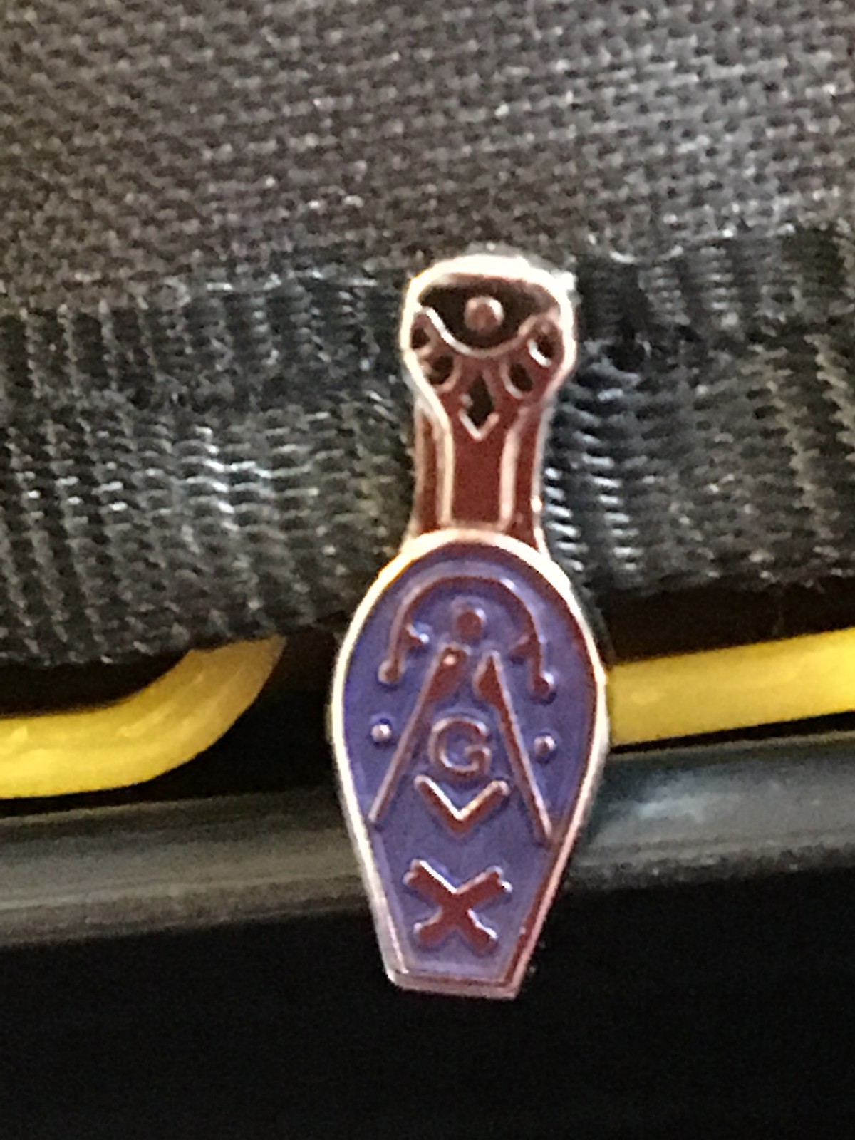 Ladies Blue Slipper Masonic Lapel Tac Pin Square Compass Fraternity NEW