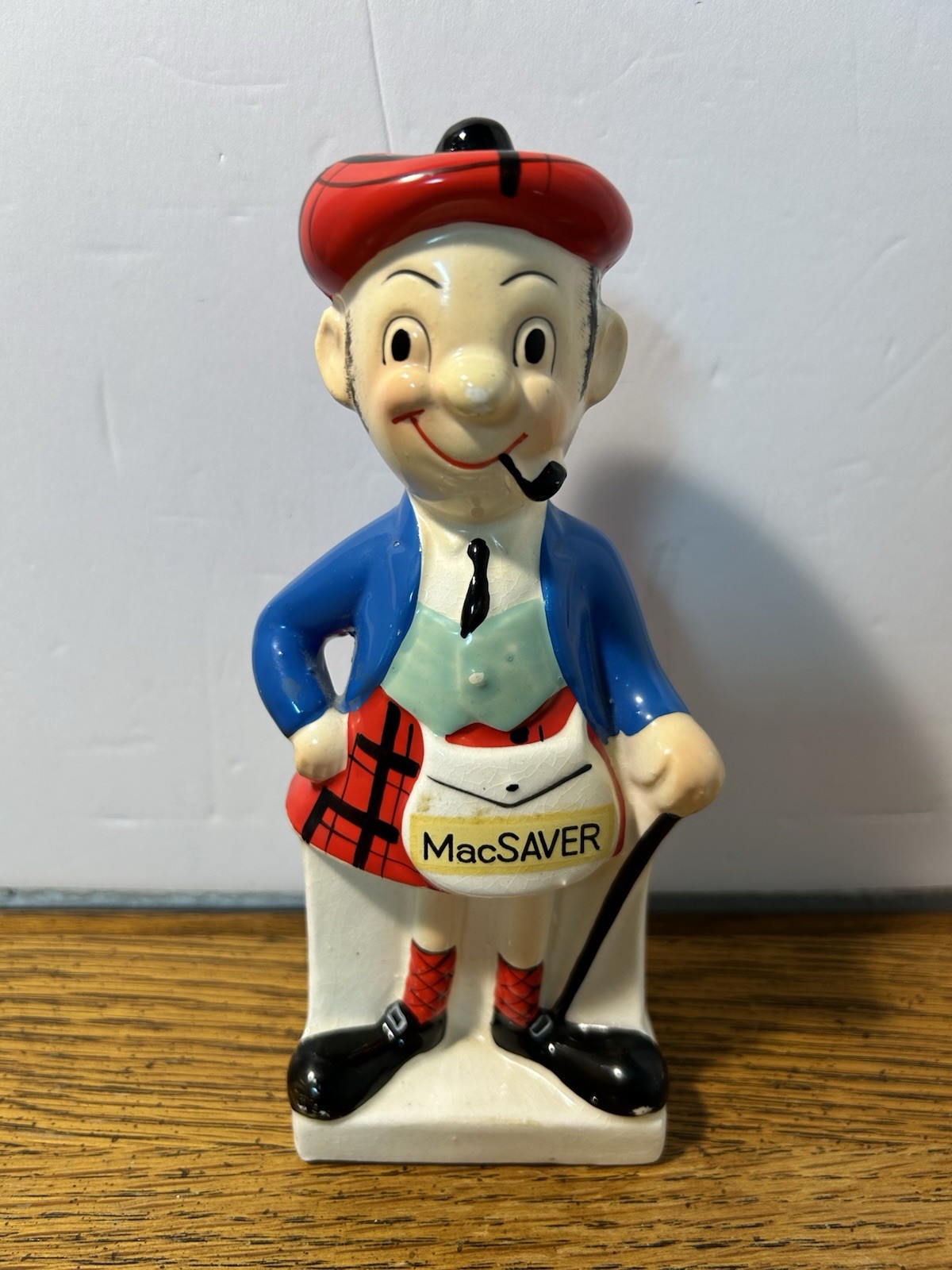 Vintage Heilig Meyers MacSaver Ceramic Bank Japan 1960s Advertising Figure 7