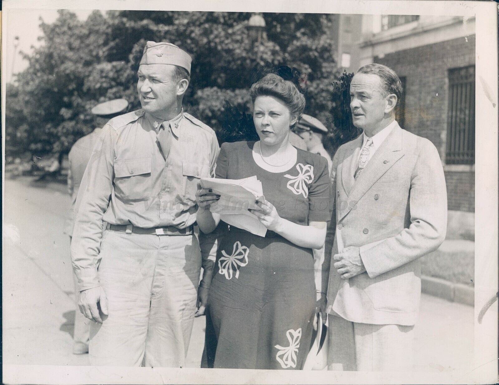 1944 Press Military Walter Brown Lieutenant Colonel Master Marjorie Photo