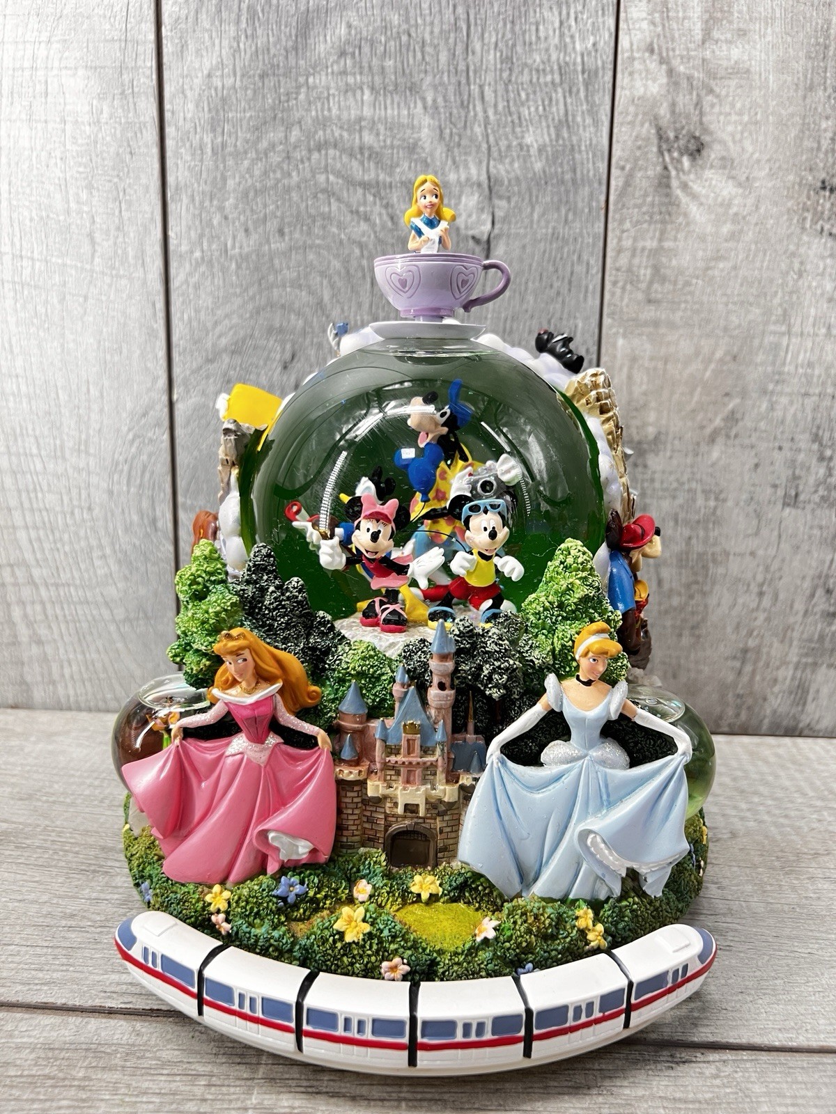 VTG Disney 4 Park Musical 4 Snow Globes Moving Monorail ALICE Zip-A-Dee-DO-DAH VTG Disney 4 Park Musical 4 Snow Globes Moving Monorail ALICE Zip-A-Dee-DO-DAH