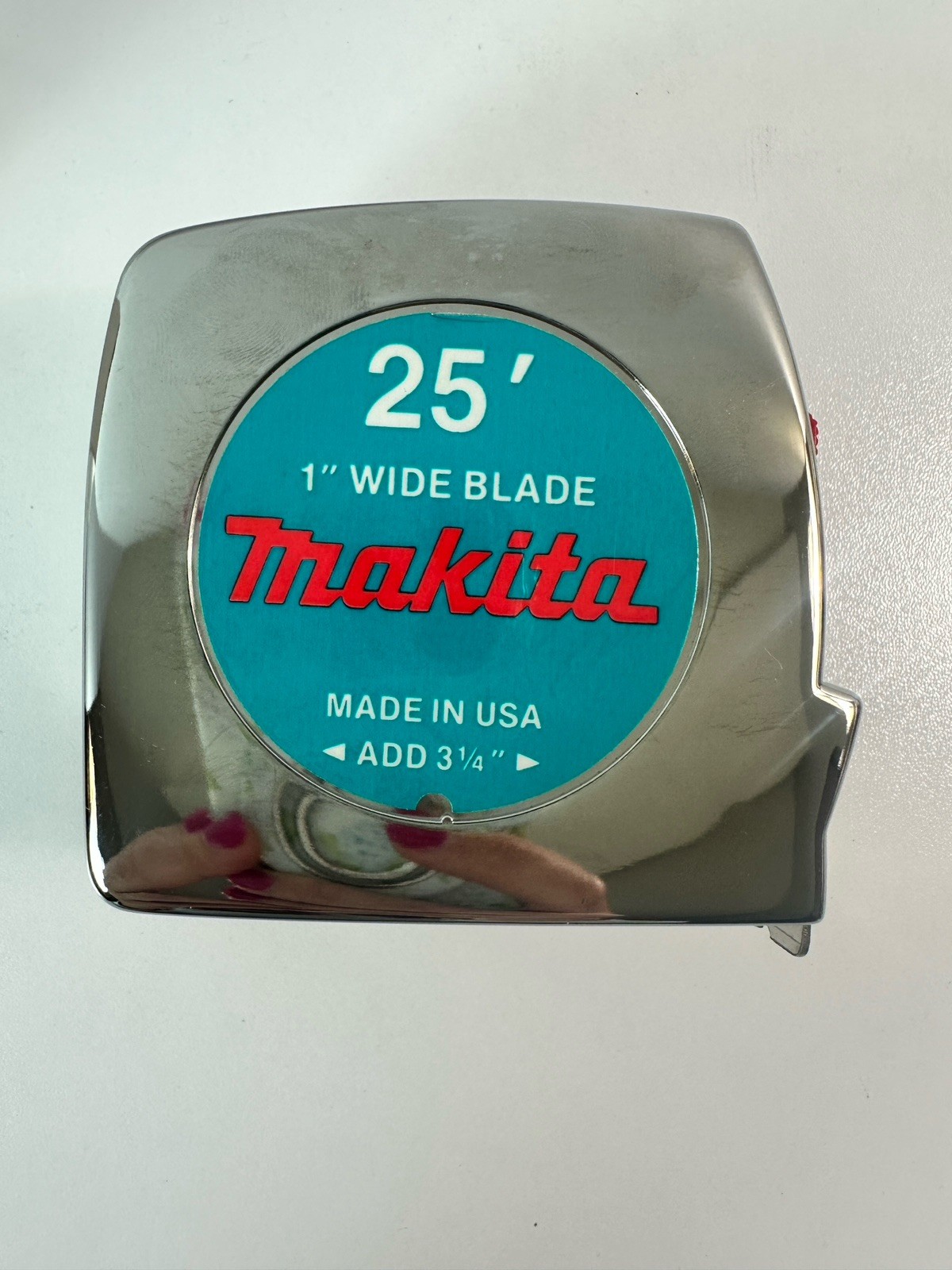 Vtg 70\'s Makita USA 25\' Chrome Tape Measure 1\