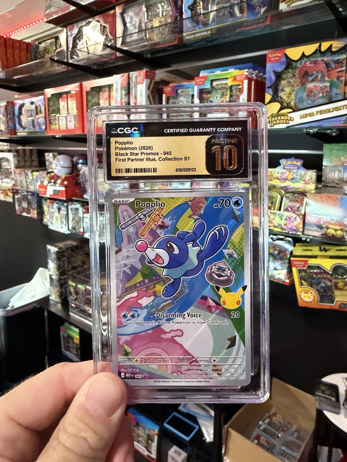 CGC Pristine 10 2026 Pokemon Black Star Promos Popplio #045 Promo English