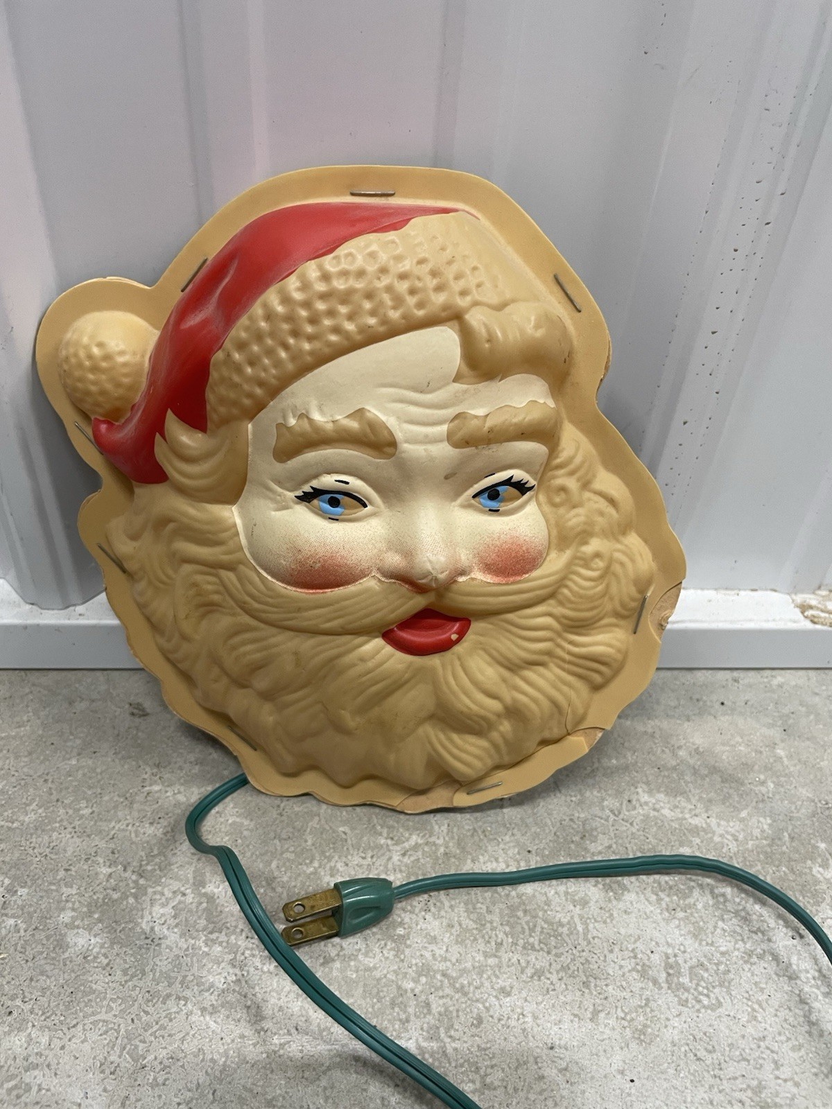 Rare Vintage Electrified Santa Face From 50s 