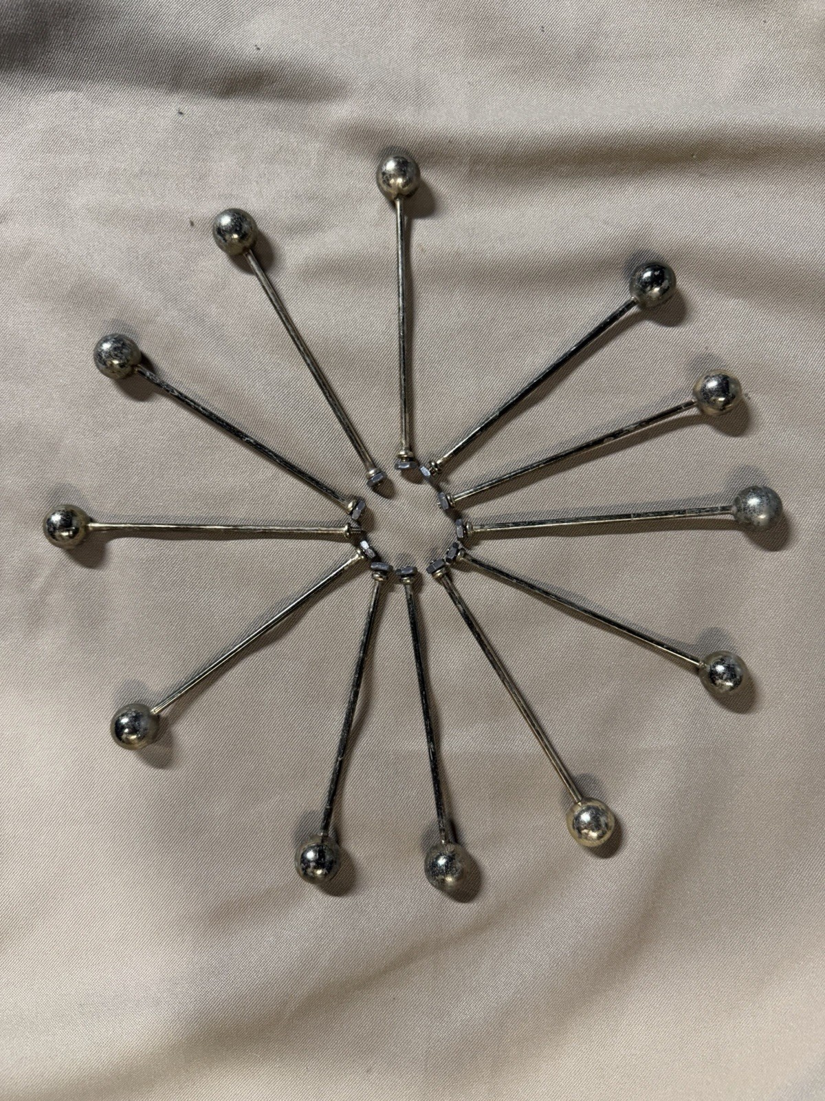 Vintage Mid Century Starburst Sunburst Original Clock Part Spoke Ball End