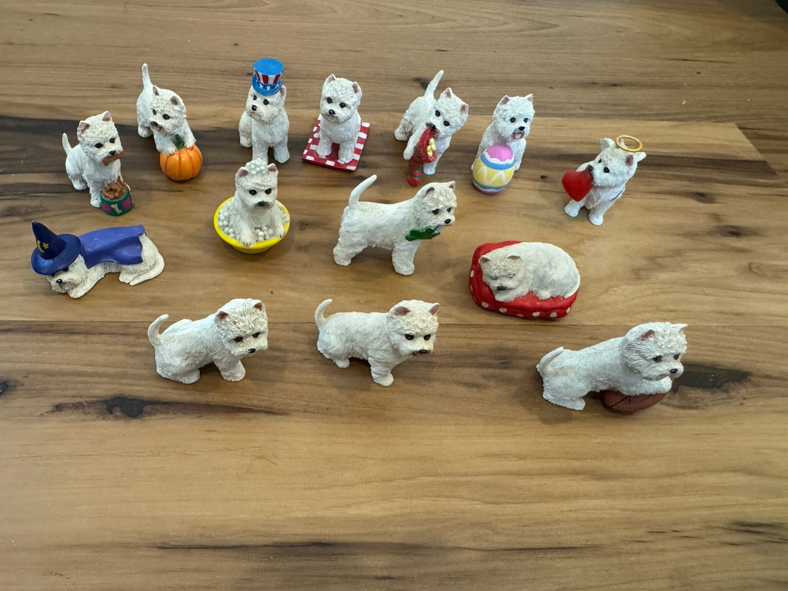 danbury mint bichon frise Miniture Dogs Lot Of 14
