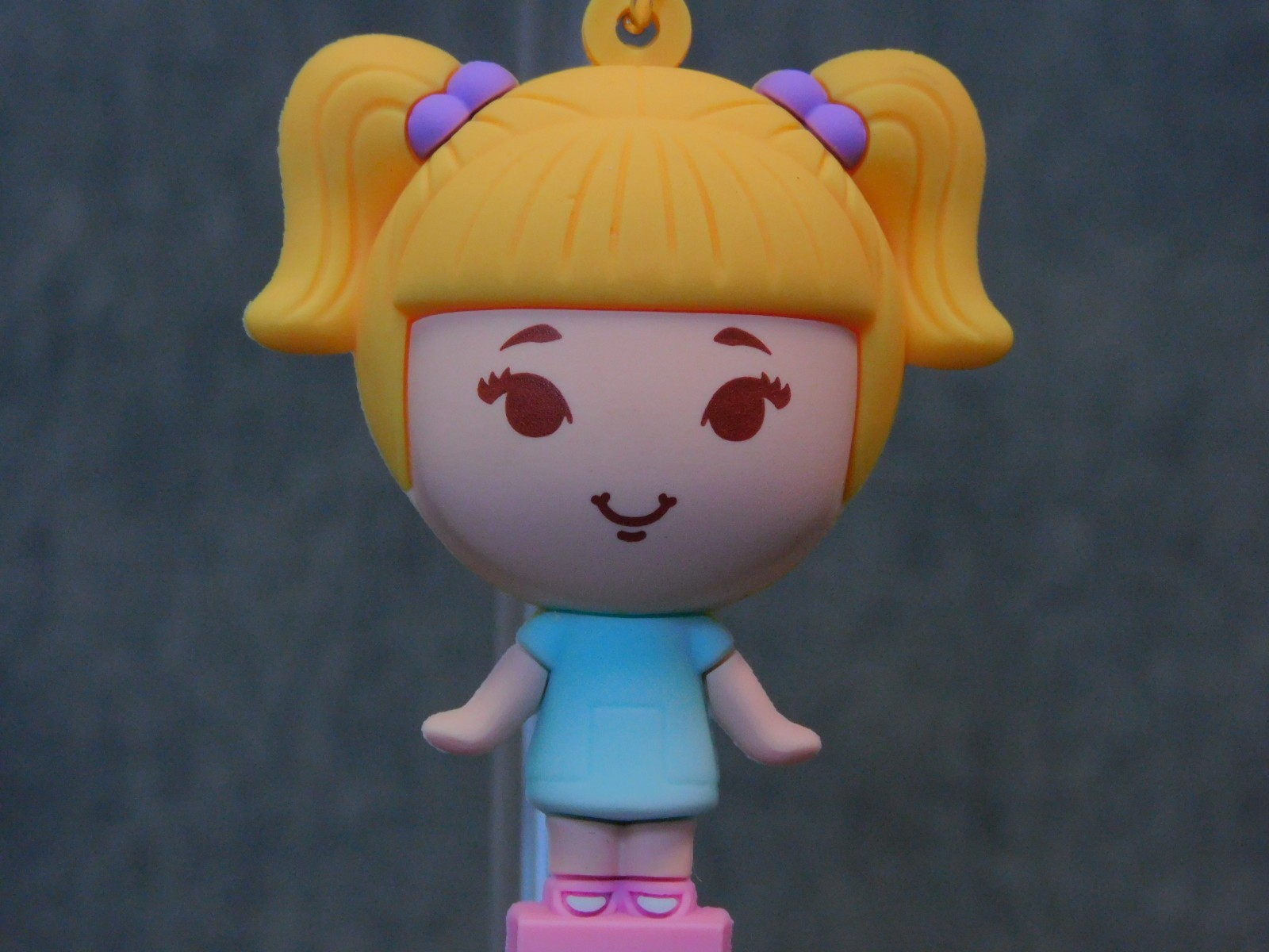 Mattel NEW * Polly Pocket Doll Clip * Blind Bag Anniversary Key Chain Monogram