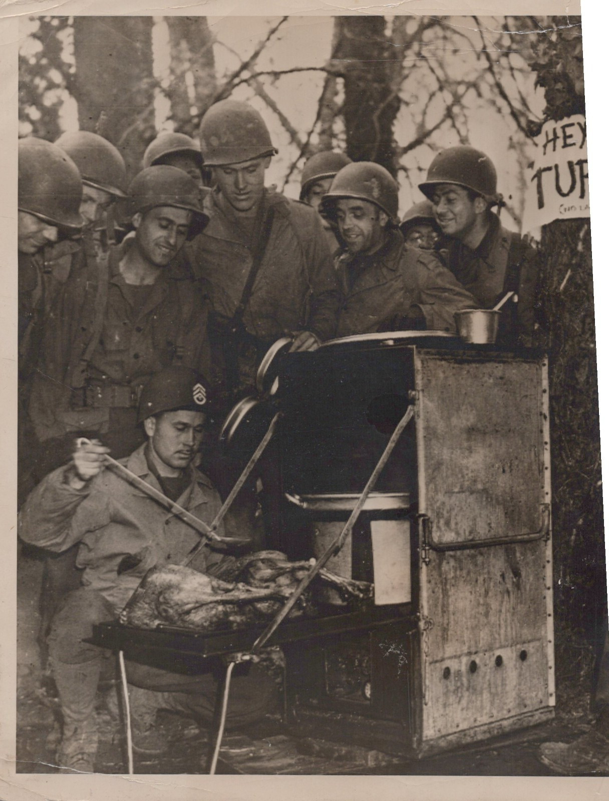 RARE WWII ALLIED TANK LUNCH TIME ROBERT CAPA VINTAGE 1940s ORIGINAL PHOTO 59