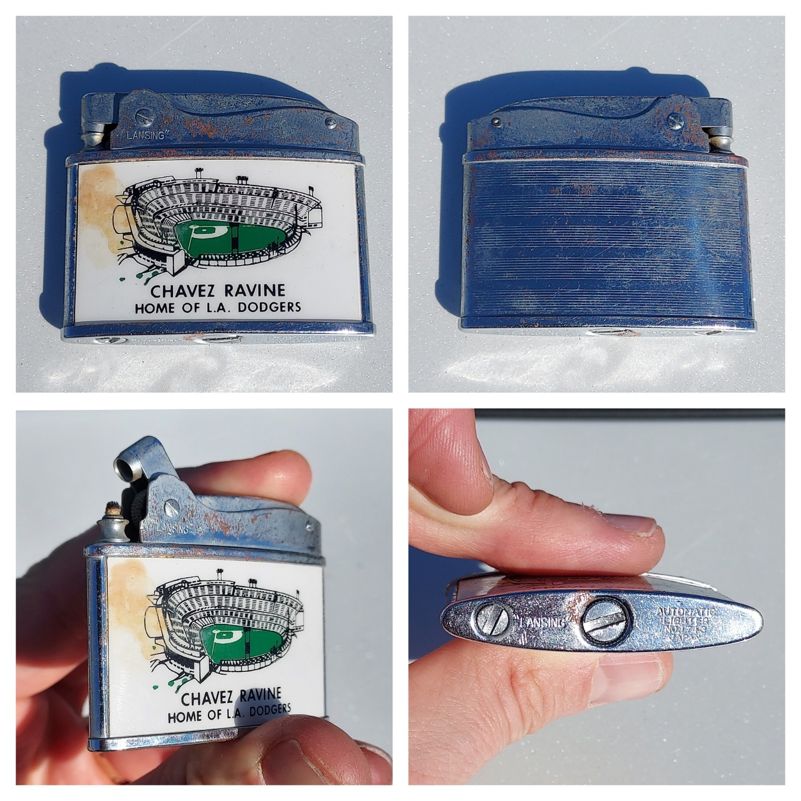 Vtg 1960's Lansing Chavez Ravine Home of LA Dodgers Stadium Auto Lighter Japan Vtg 1960's Lansing Chavez Ravine Home of LA Dodgers Stadium Auto Lighter Japan