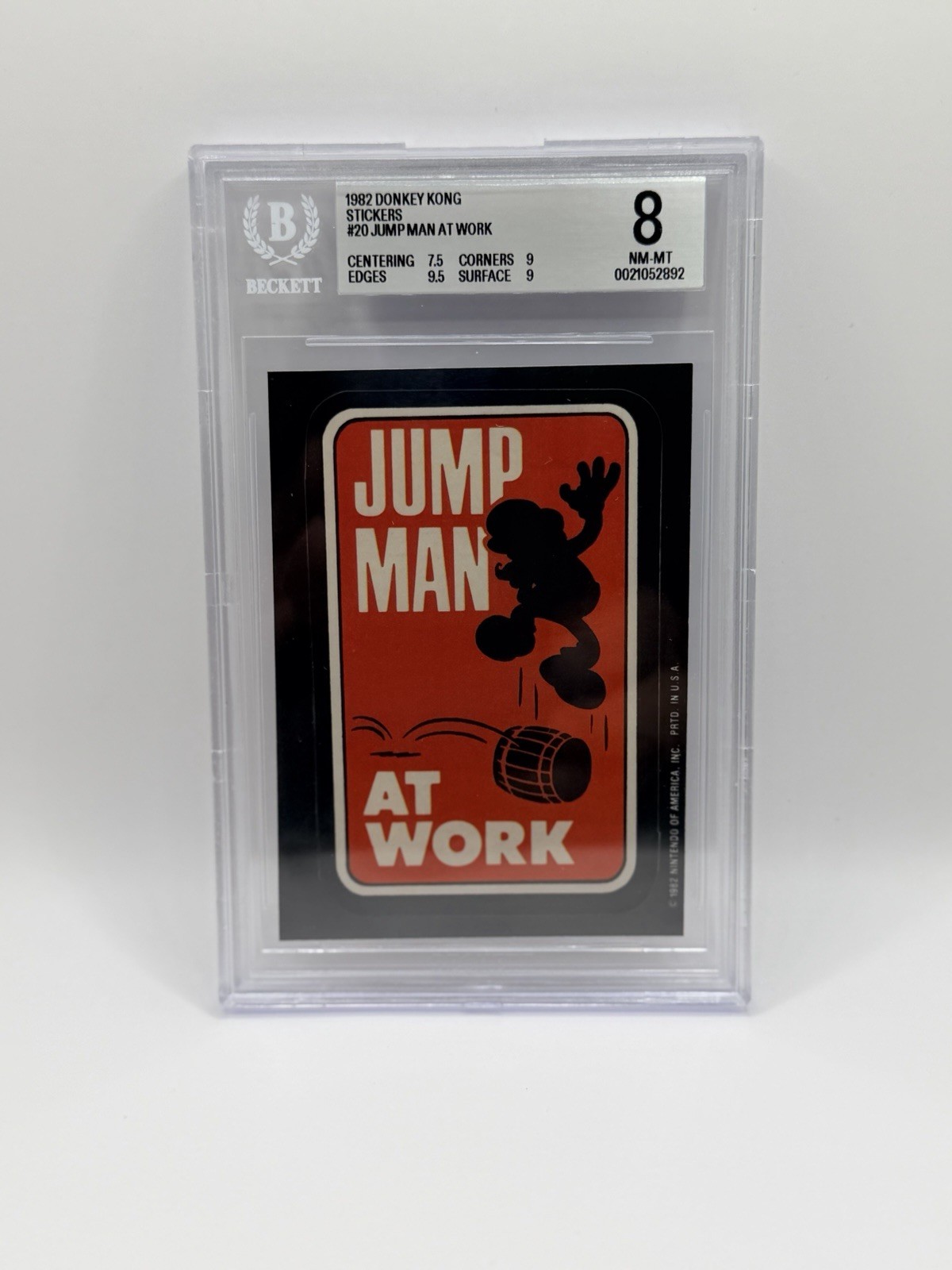 1982 Topps Donkey Kong stickers Jump Man At Work #20 1982 Topps Donkey Kong stickers Jump Man At Work #20