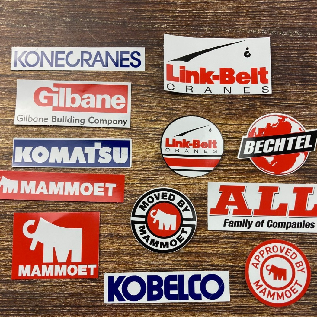Stickers Mammoet Kone Crane Link Belt Komatsu Bechtel Kobelco ALL Family Gilbane