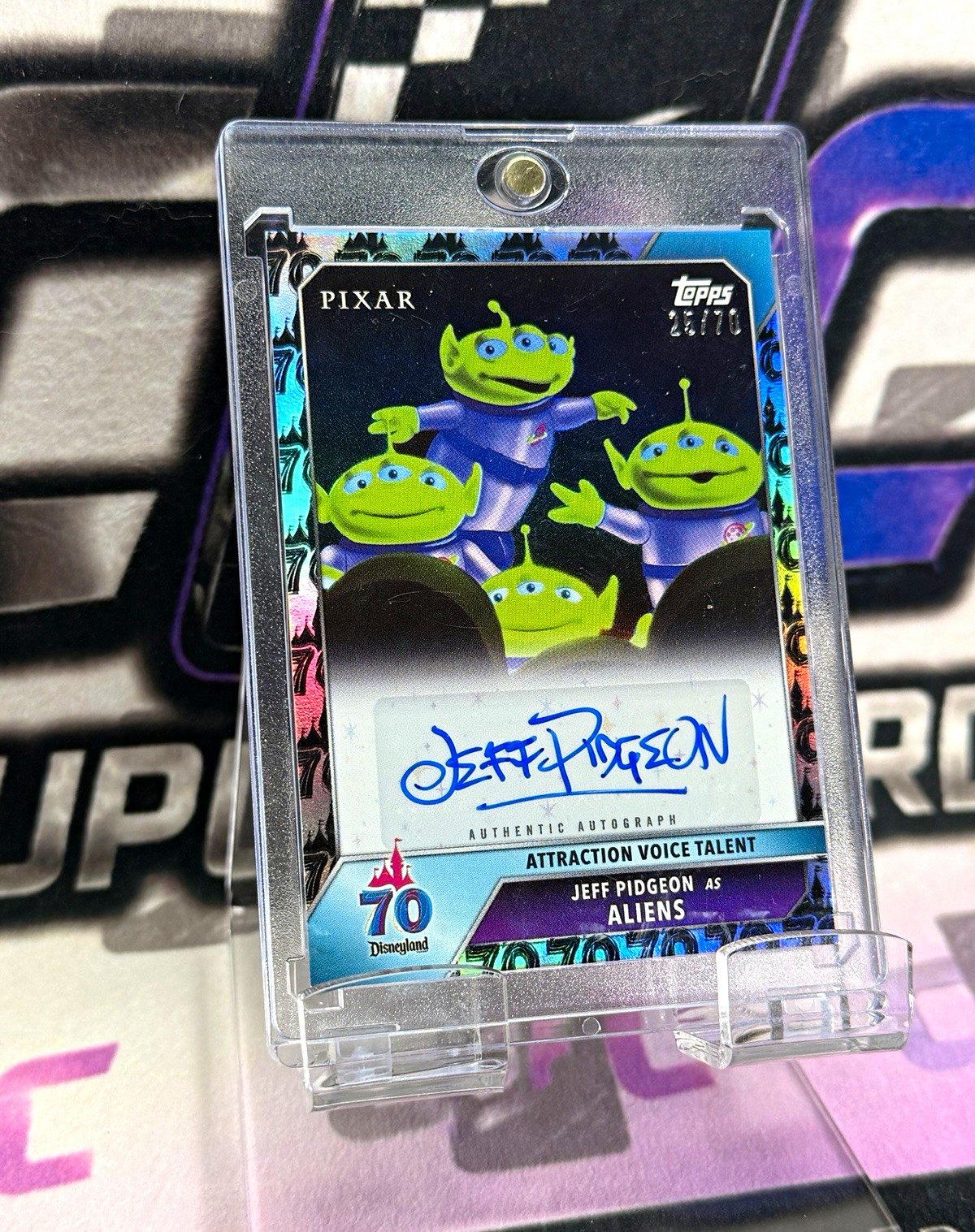 Topps 2025 Disneyland 70th Toy Story Aliens Jeff Pidgeon Auto AA-JP