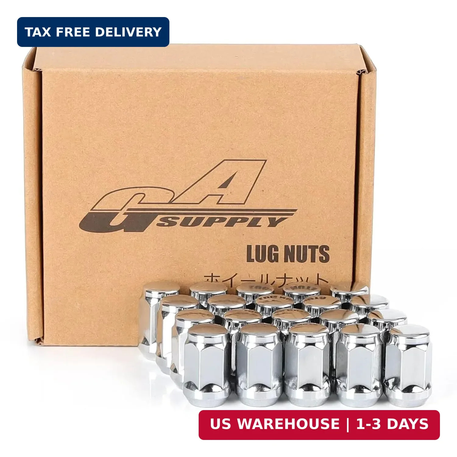 GAsupply 1/2x20 Lug Nuts 20pcs, Chrome 1.38\ GAsupply 1/2x20 Lug Nuts 20pcs, Chrome 1.38\
