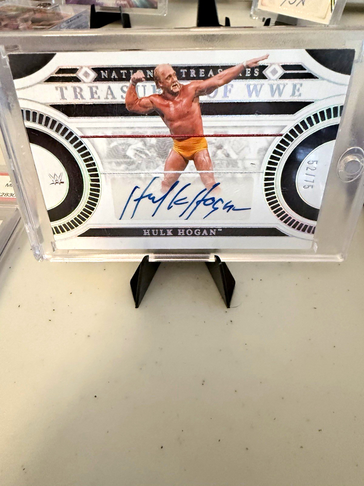 Panini 2024 WWE National Treasures Hulk Hogan Treasures of WWE Auto /75 Panini 2024 WWE National Treasures Hulk Hogan Treasures of WWE Auto /75