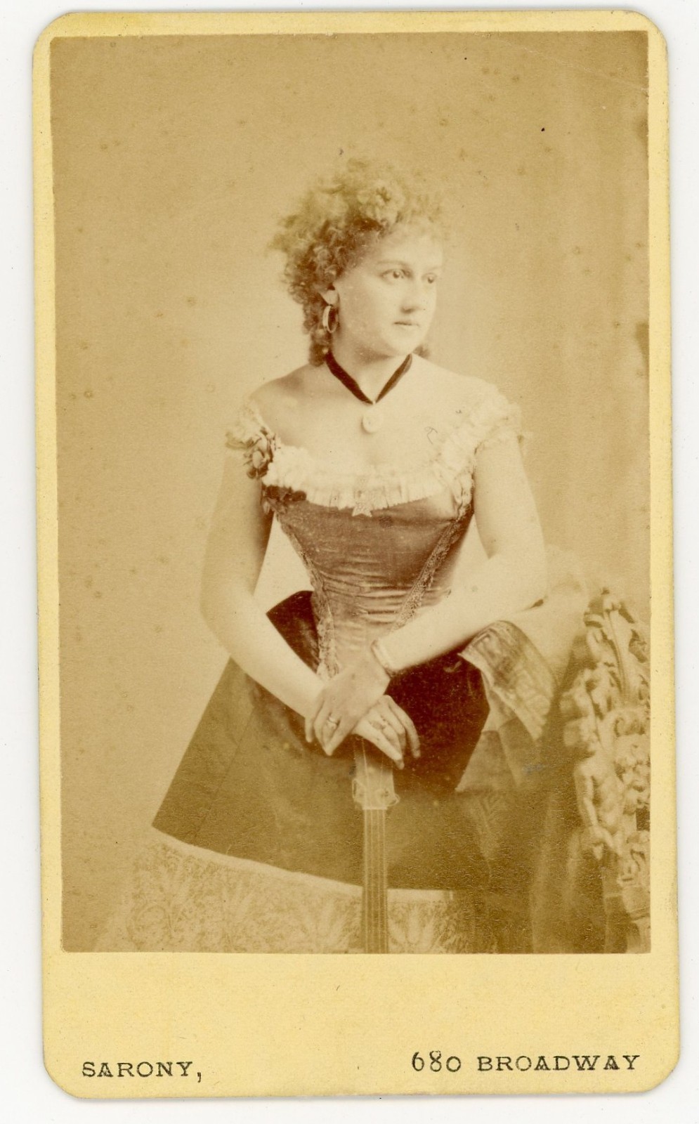 c.1870s Lotta Crabtree CDV by Sarony 680 Broadway Little Nell