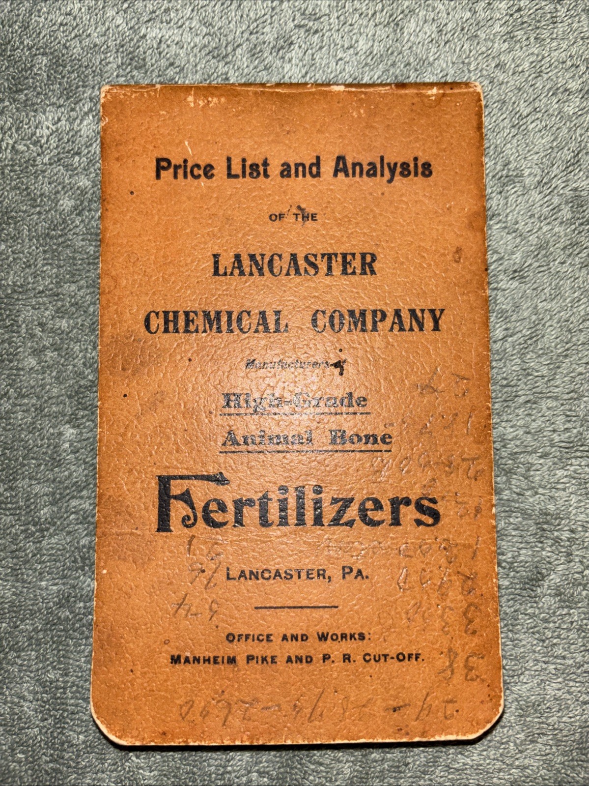 Antique 1898 Lancaster Chemical Company Fertilizer Book Calendar Ledger (PA) Antique 1898 Lancaster Chemical Company Fertilizer Book Calendar Ledger (PA)
