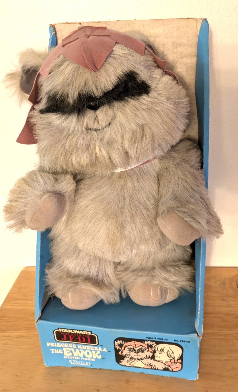 Kenner Princess Kneesaa the Ewok Plush Toy, Vintage 1983, Star Wars NEW in Box Kenner Princess Kneesaa the Ewok Plush Toy, Vintage 1983, Star Wars NEW in Box