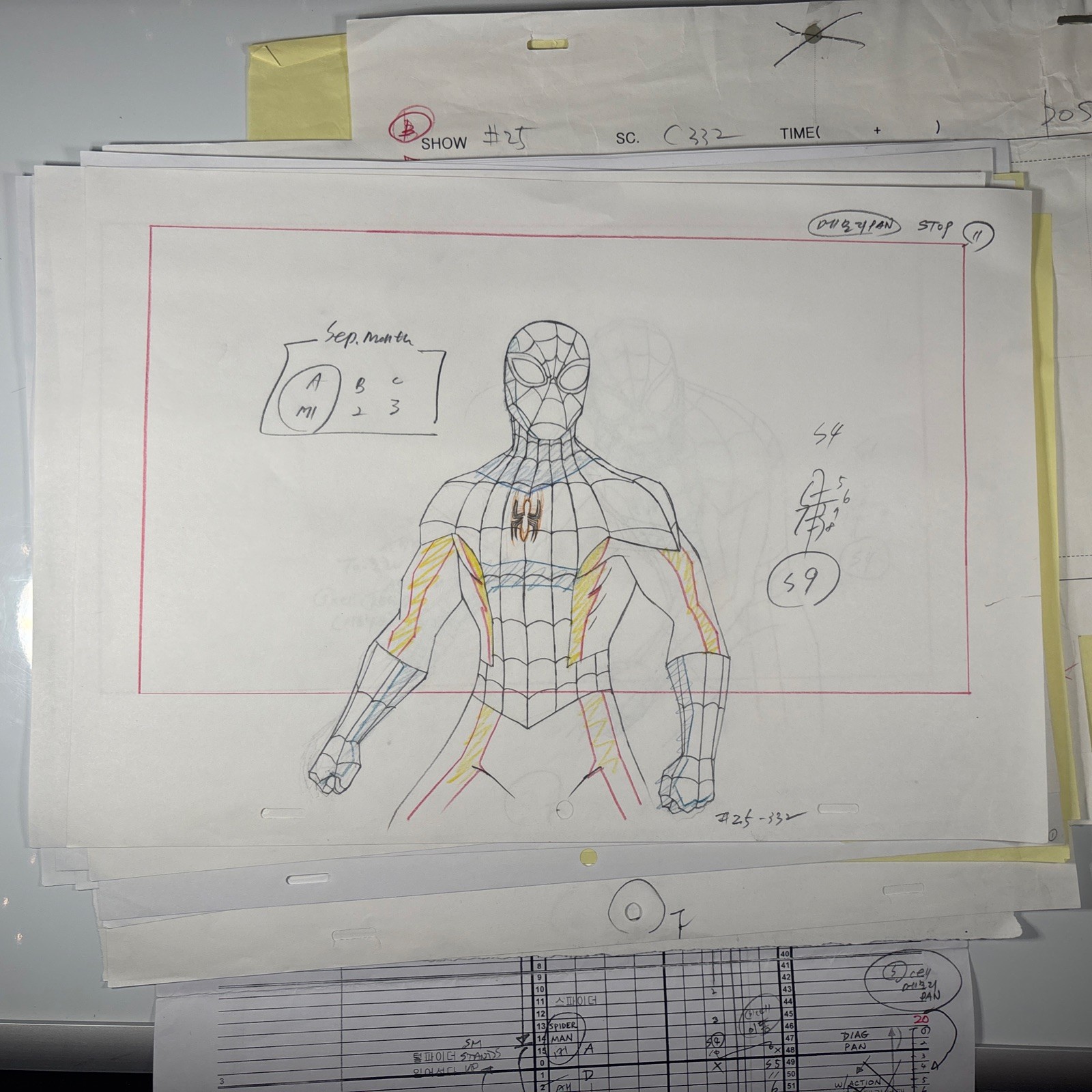 SPIDERMAN Animation Cels ProductionArt Comic IRON FIST Ultimate Spider-Man S9