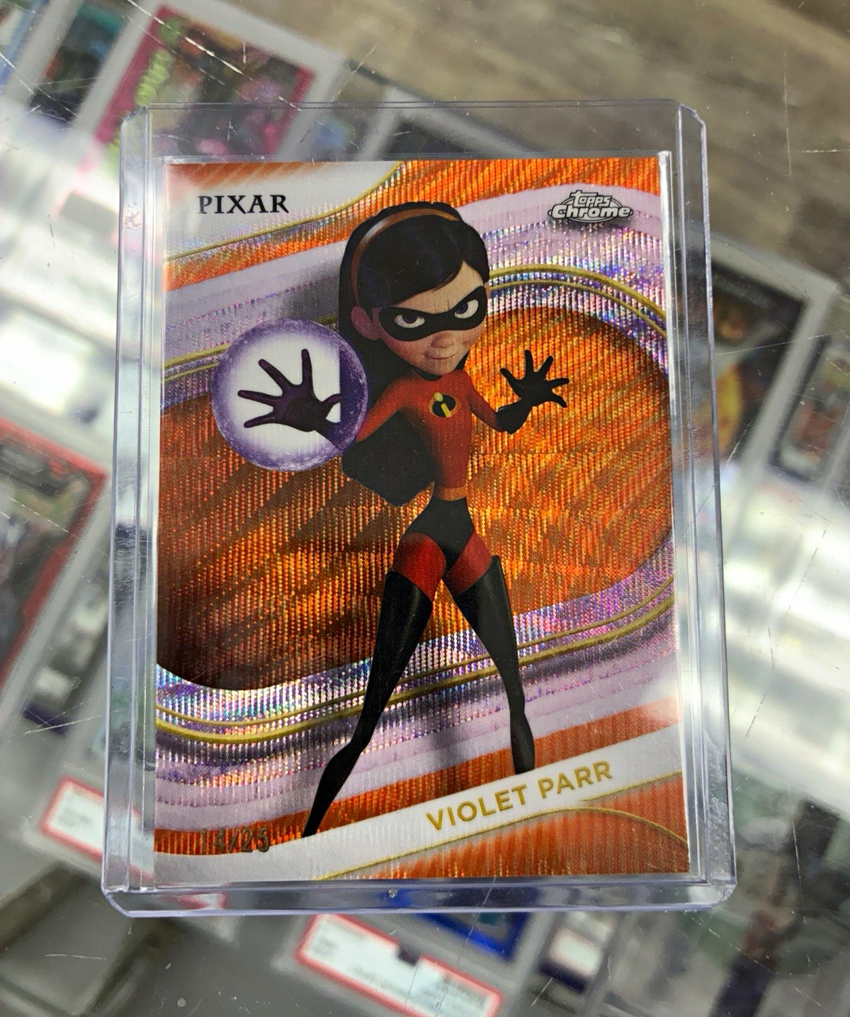 Topps 2025 Topps Chrome Disney Pixar The Incredibles Violet Parr #152 /25